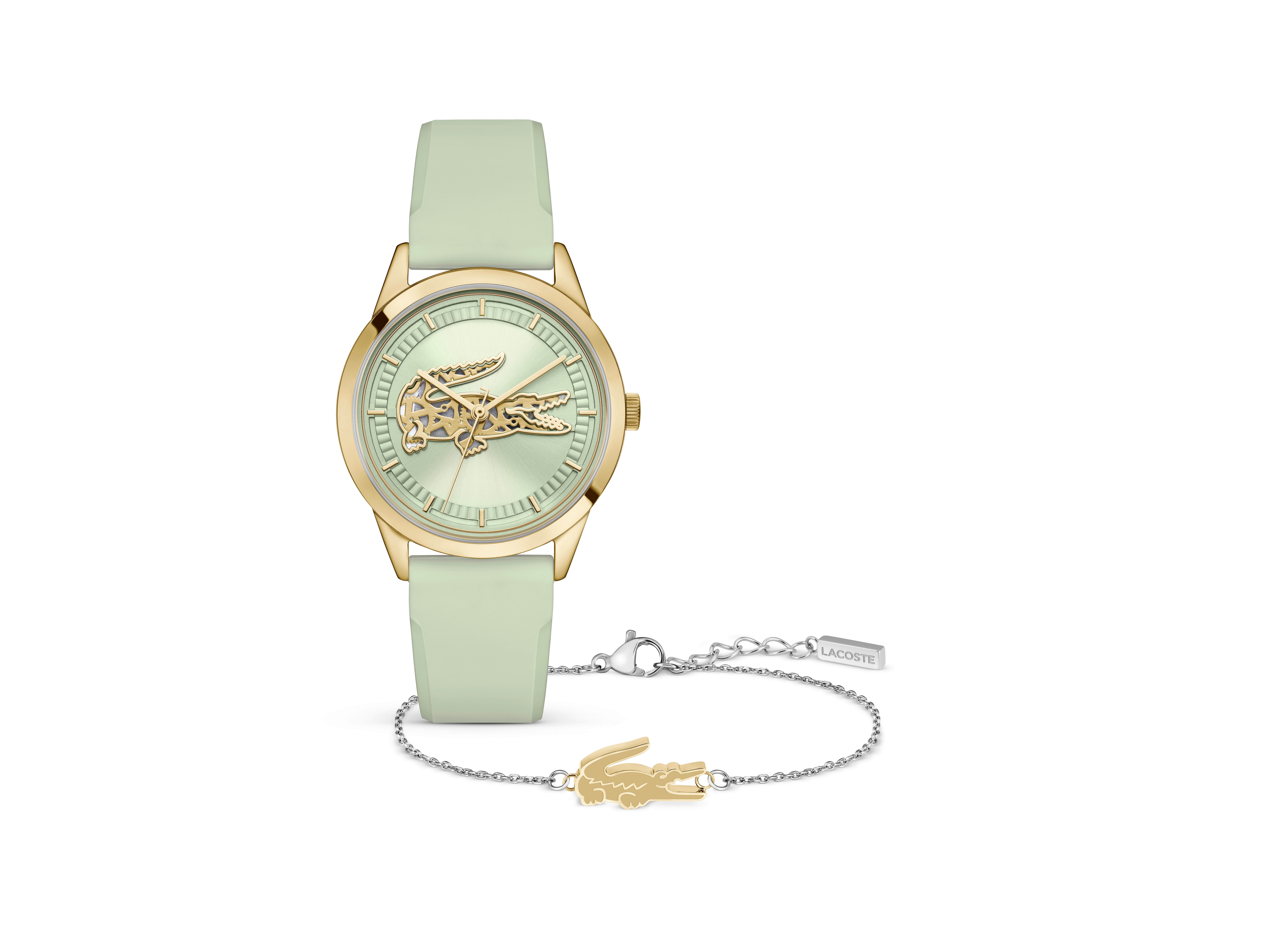 Lacoste Quarzuhr Gift Set 2070067, (Set, 2-tlg., mit Armband), Armbanduhr, Damenuhr, Silikonarmband, Ideal auch als Geschenk, analog