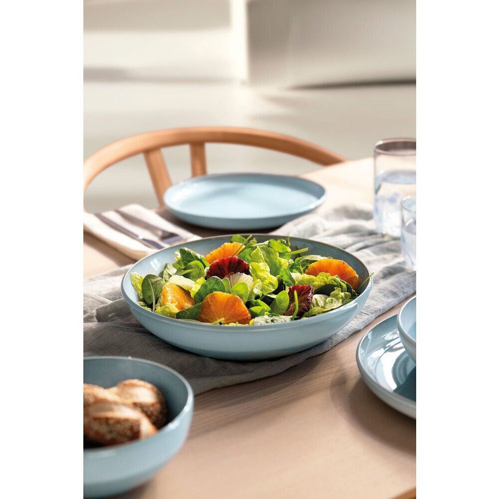 Villeroy & Boch Schale Schale 26 cm Perlemor Aqua, Premium Porcelain, Schale, Servierschale, Schüssel, Premium Porcelain, Reaktivglasur
