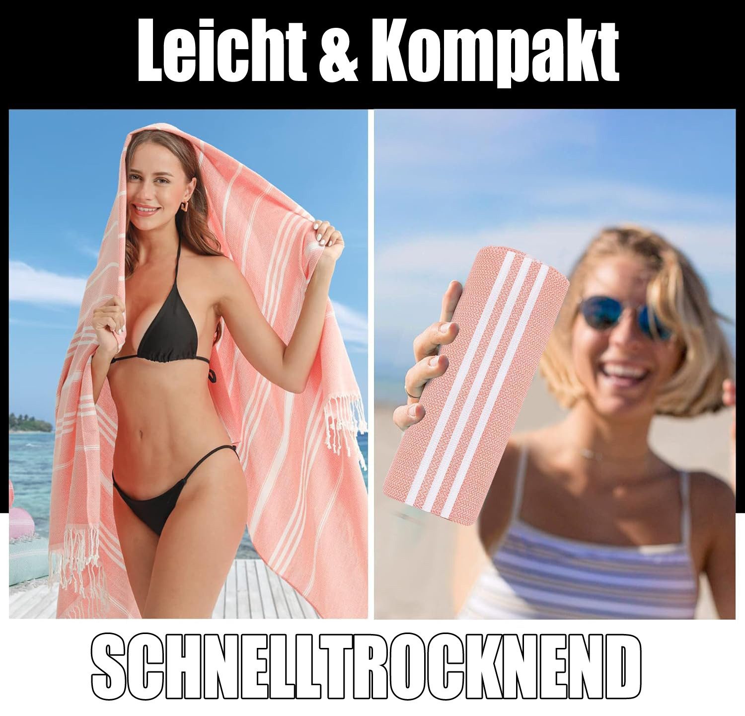 Coonoor Strandtuch Bohemian Strandtuch, leichtes Strandtuch, großes Badetuc günstig online kaufen