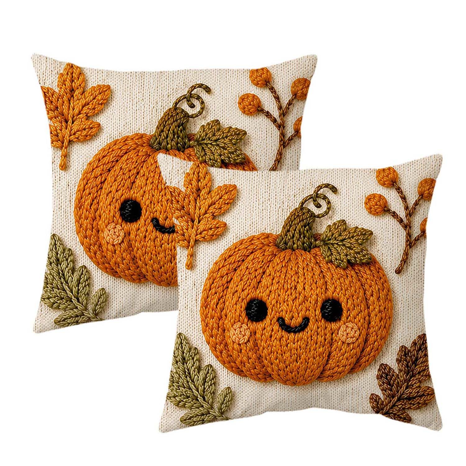 Sorvyzxn Kissenhüllen 2/4er-Set Halloween-Kissenbezüge mit 2D-Flachdruck, (2 Stück)