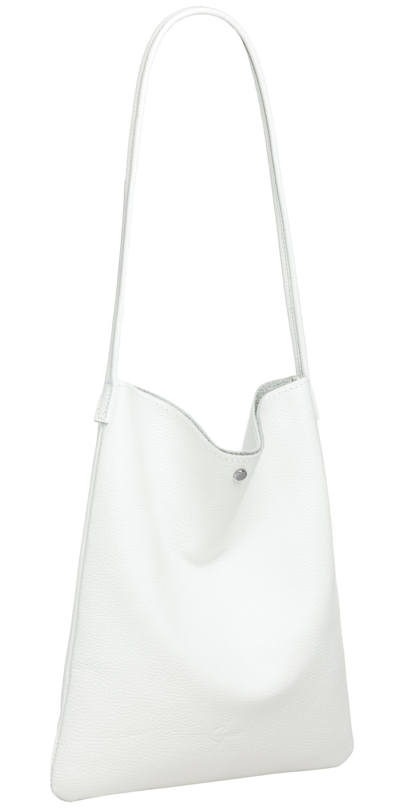Caspar Schultertasche Mittelgroßer Leder Shopper Damen Tasche - CLASSIC LIN günstig online kaufen