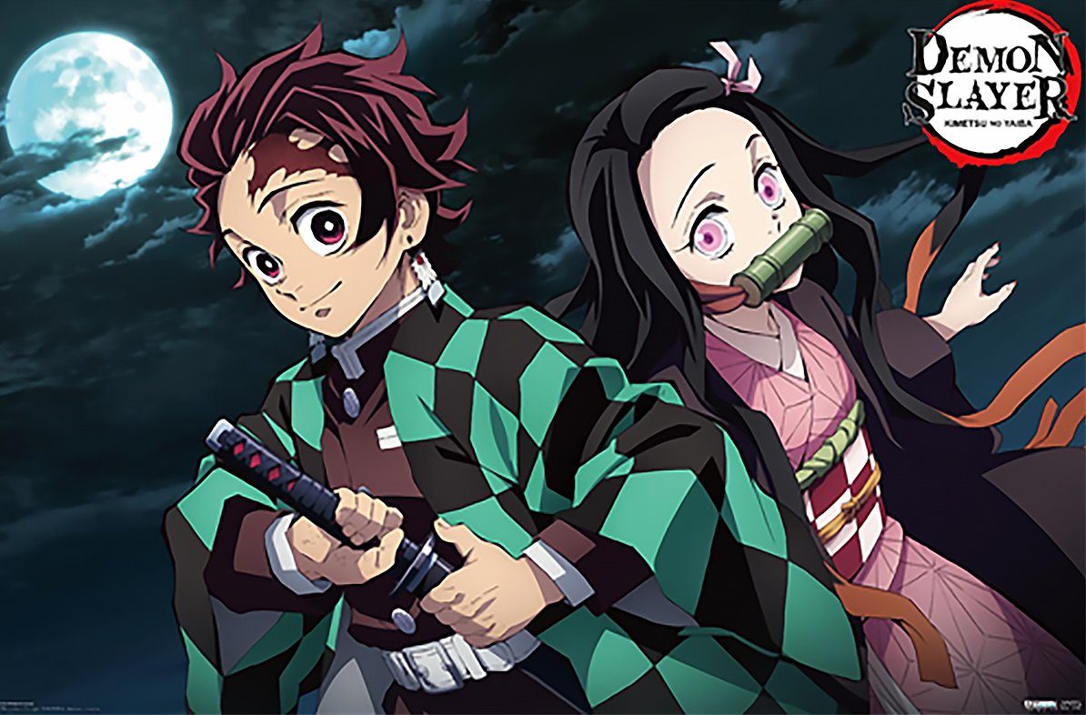 GB eye Poster Demon Slayer Poster Tanjiro & Nezuko 61 x 91,5 cm