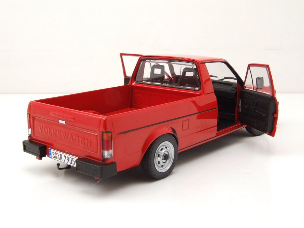 Solido Modellauto VW Caddy Pick Up 1982 rot, Maßstab 1:18