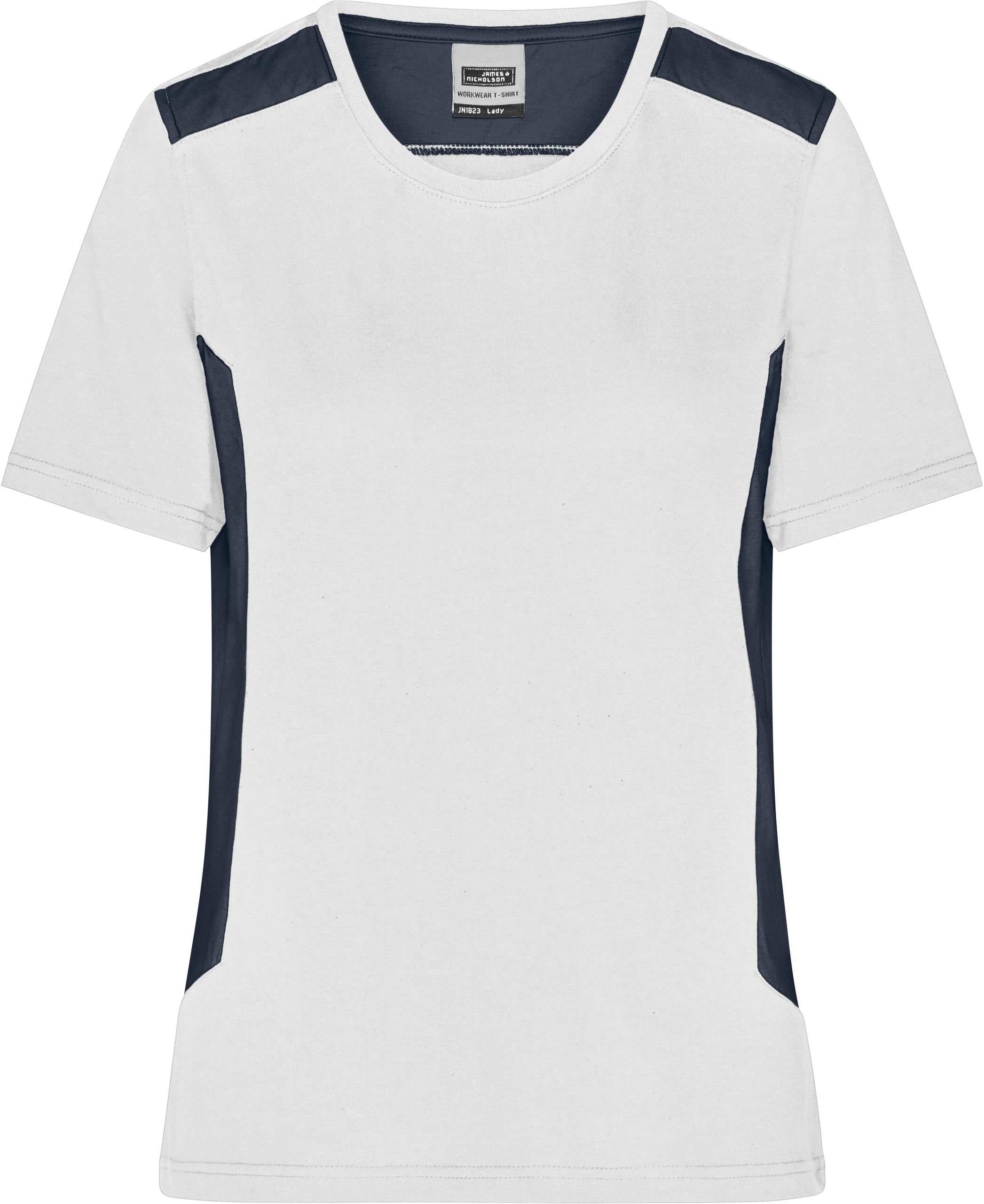 & Workwear T-Shirt Nicholson - T-Shirt James Strong Damen white/carbon