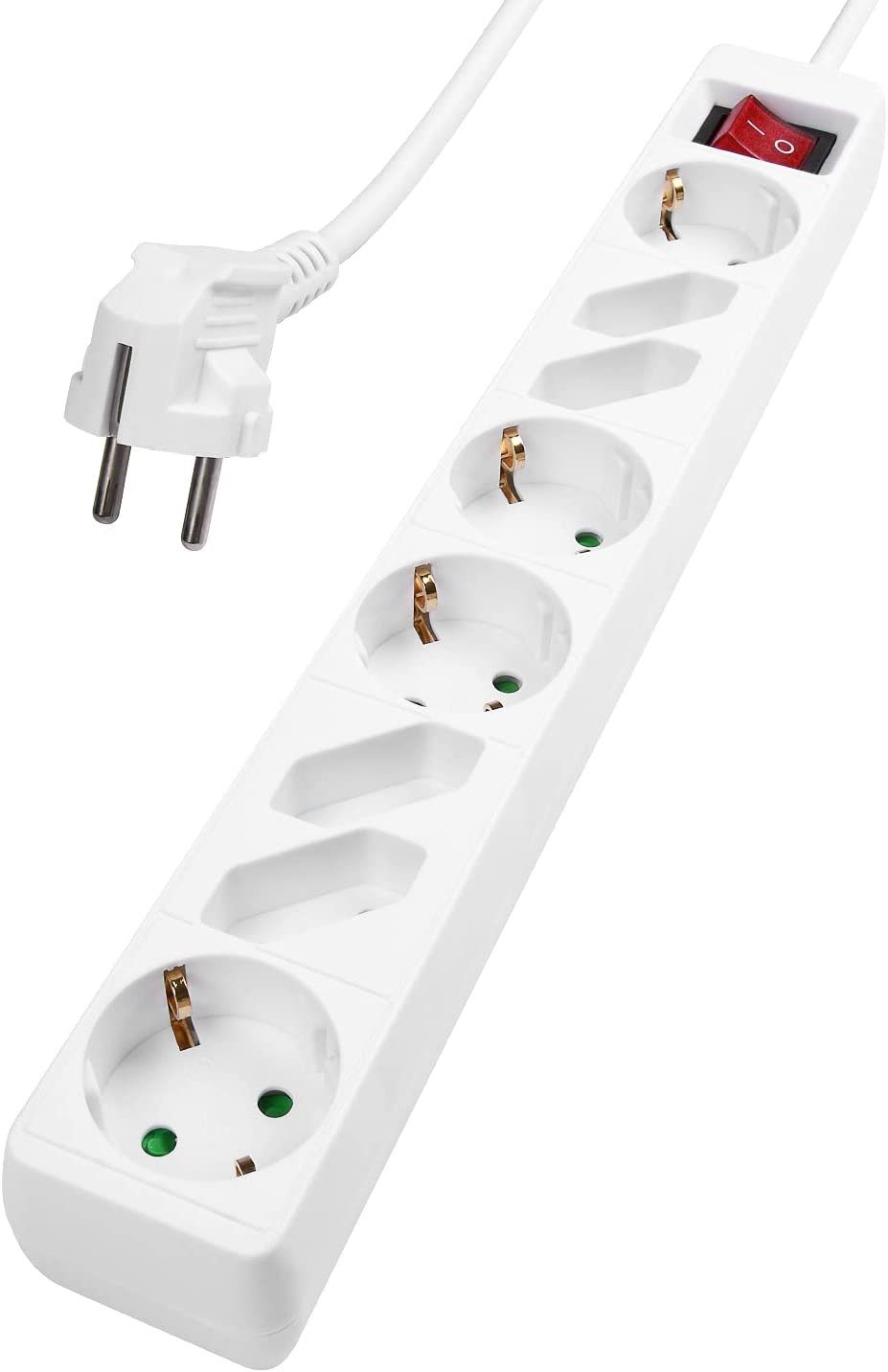 HEITECH 04003492 Steckdosenleiste, 250 V, 8-fach, mit Schalter Steckdosenleiste