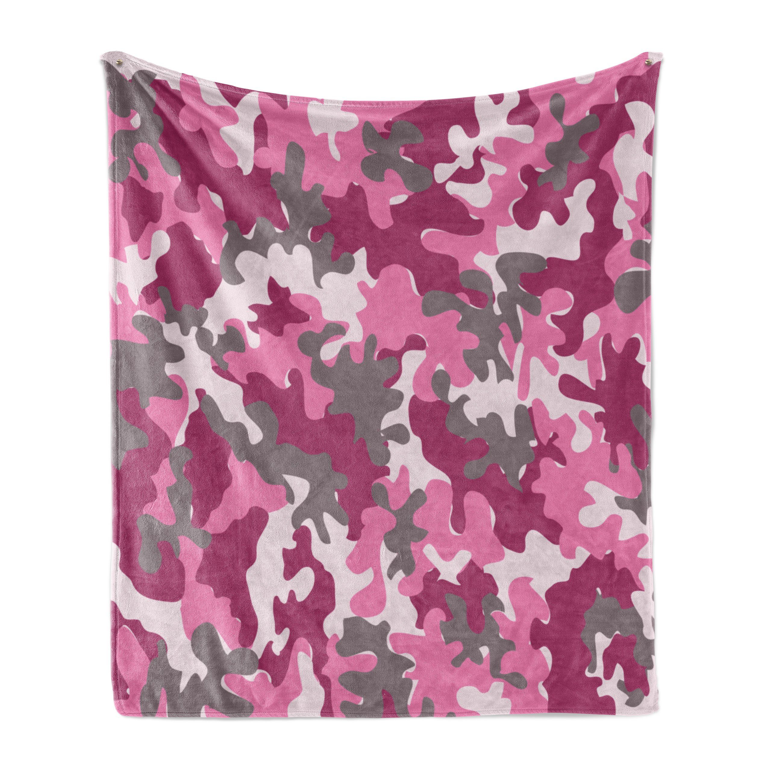 Wohndecke Gemütlicher Plüsch für den Innen- und Außenbereich, Abakuhaus, Rosa Feminine Camo Vibrant