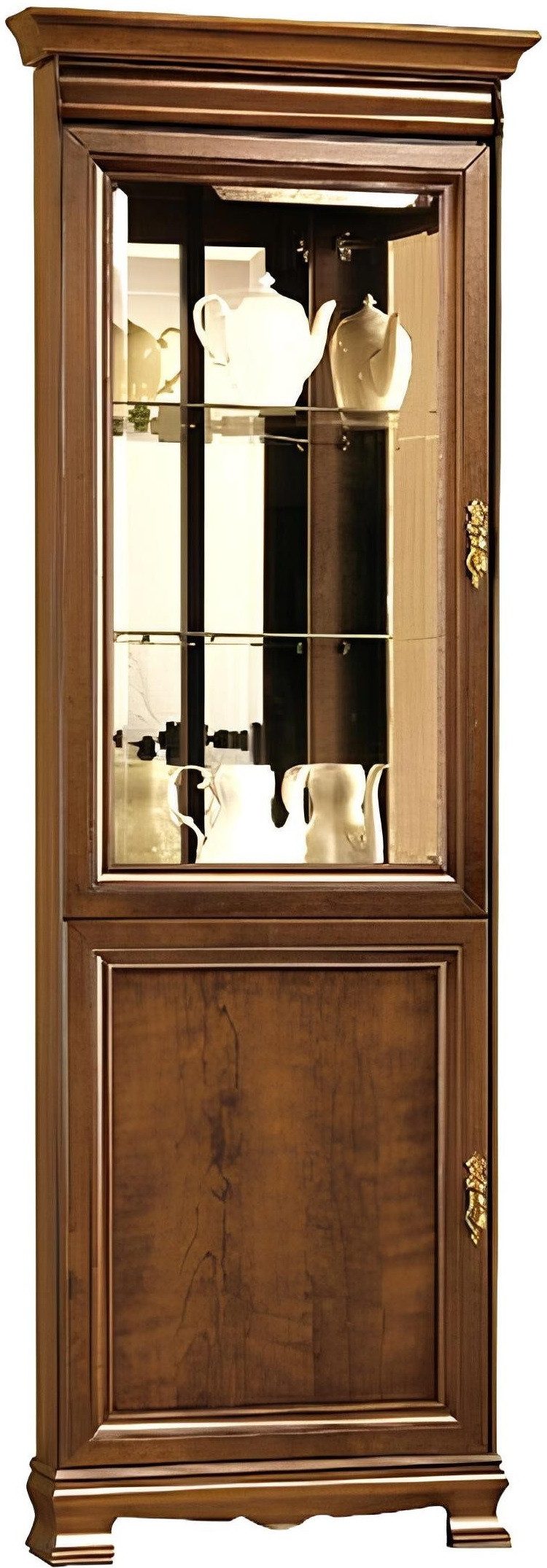 Xlmoebel Vitrine Vitrine aus Holz und stilvoll Braun gestaltet - Modell N-WN (Klassische Vitrine Vitrinenschrank Vitrinen - Model N-WN) Hergestellt in Europa