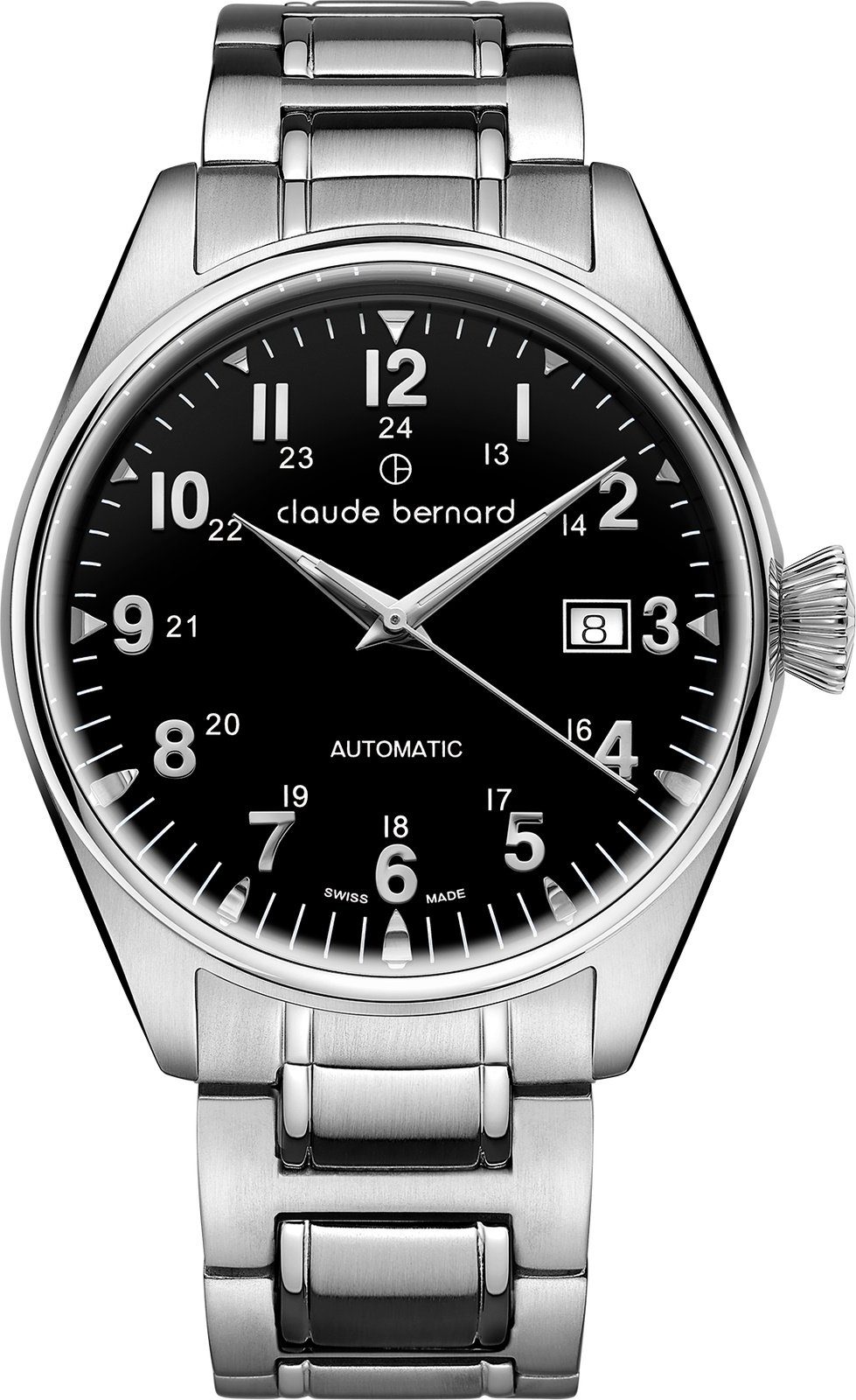 CLAUDE BERNARD Schweizer Uhr Proud Heritage Automatic Schwarz