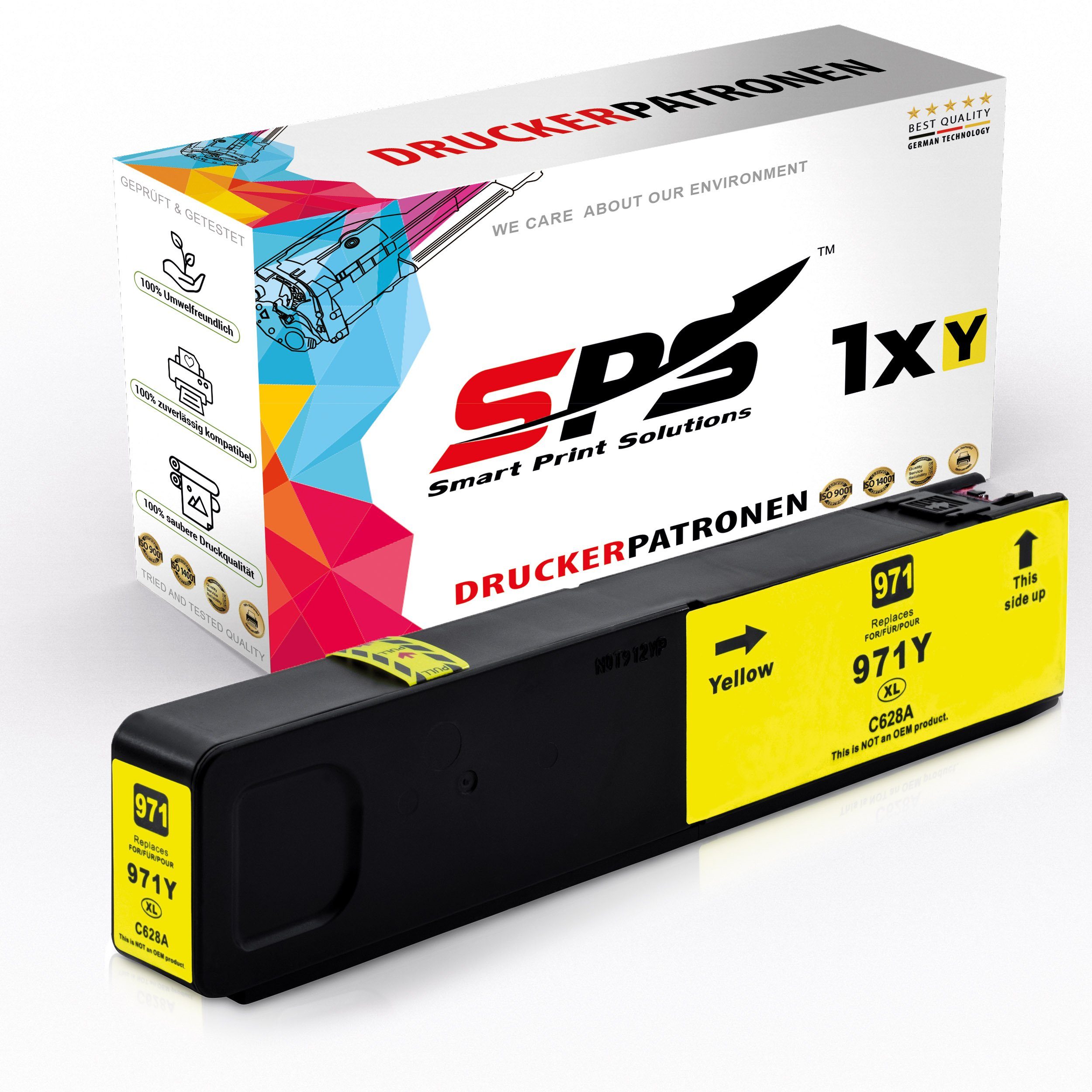 SPS 1x Kompatibel HP 971XL Druckerpatrone Gelb für HP Officejet Pro X451 Nachfülltinte (für HP, 1er Pack, x)