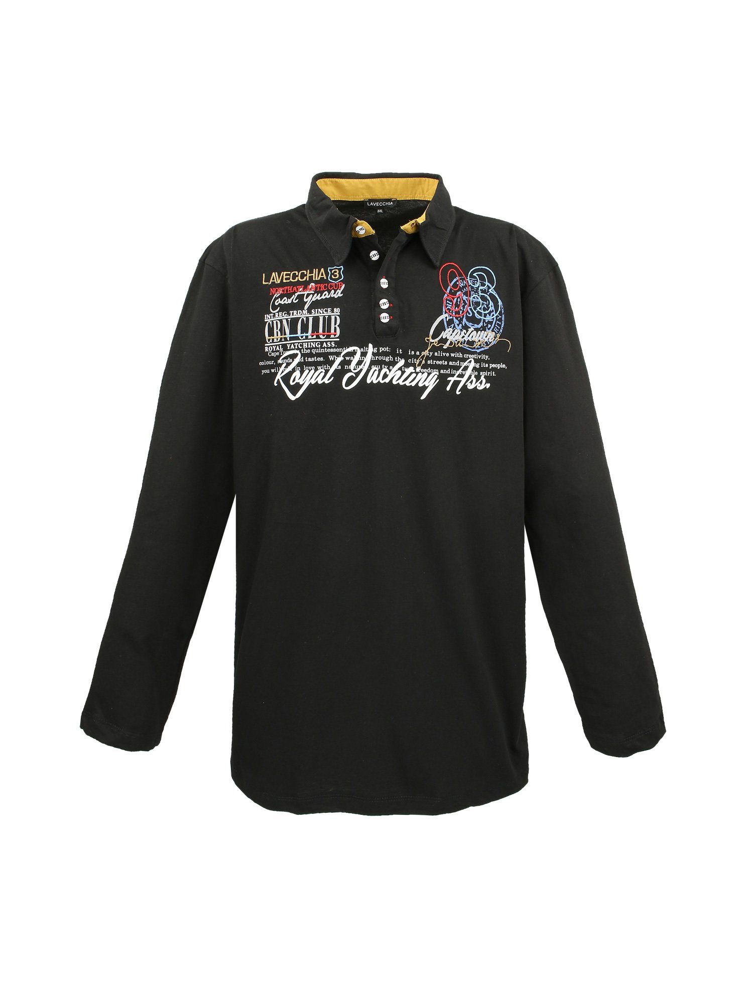 Lavecchia Langarm-Poloshirt Lavecchia Herren Langarmshirt LV-606 günstig online kaufen