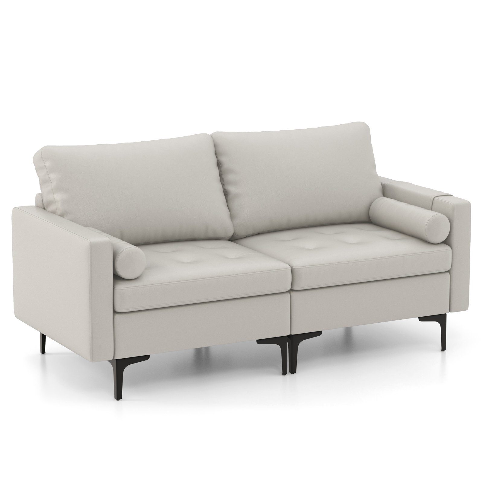 COSTWAY 2-Sitzer, Sofa, 2 tlg, gepolstert, günstig online kaufen
