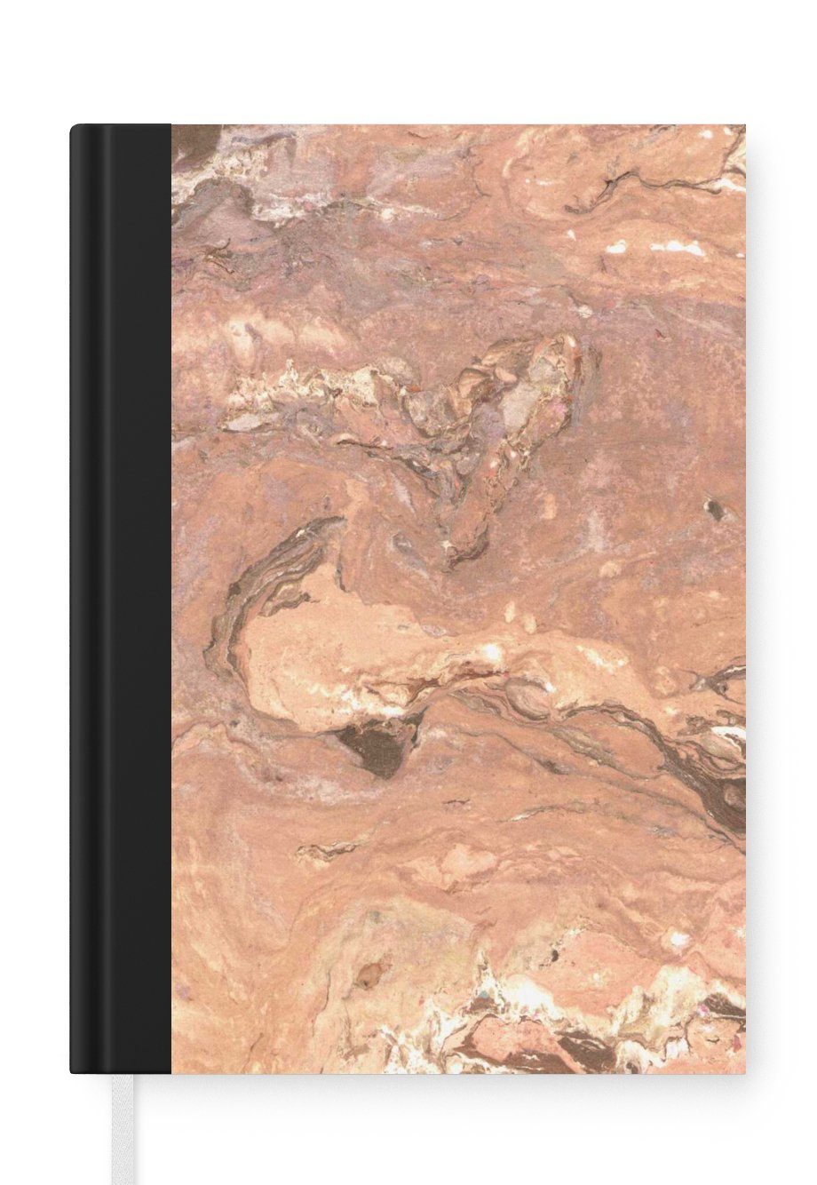 MuchoWow Notizbuch Granit - Kristalle - Rot, Journal, Merkzettel, Tagebuch, Notizheft, A5, 98 Seiten, Haushaltsbuch