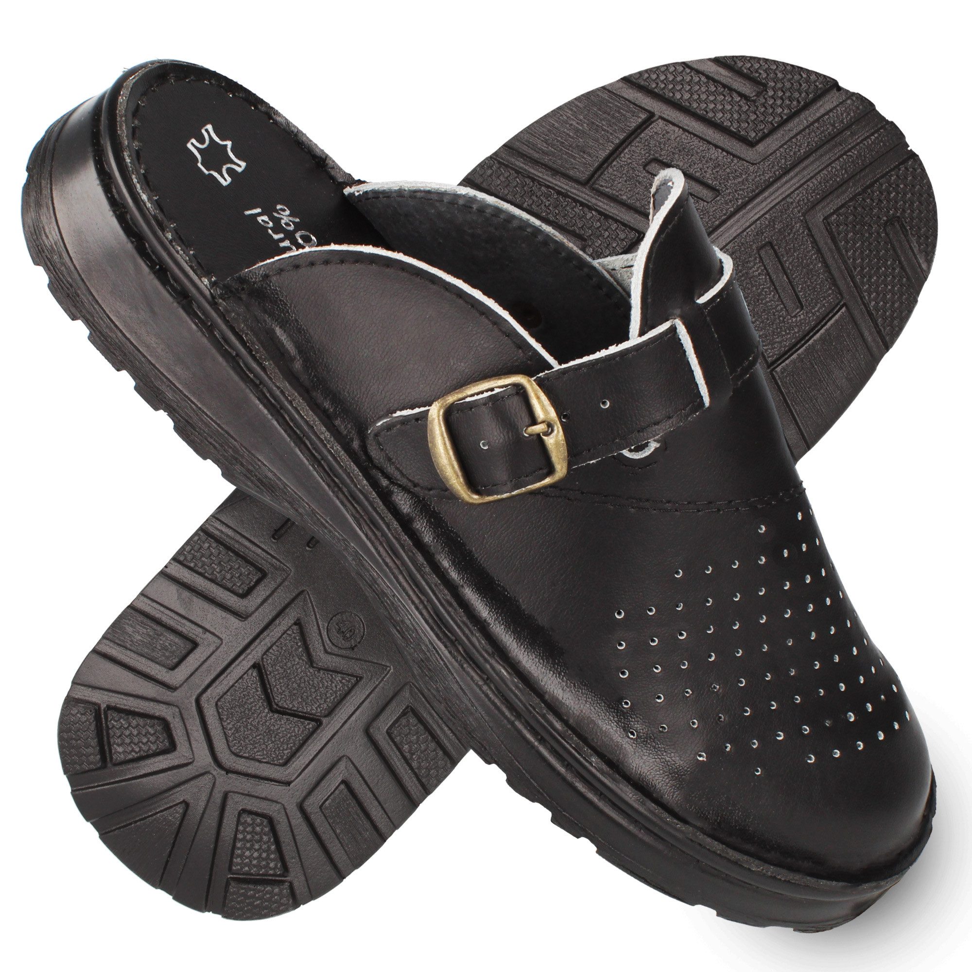 Cloque Noyon Herren Clog Leder, Schnalle, günstig online kaufen