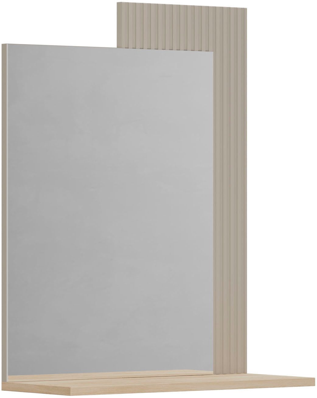 Home affaire Garderobenspiegel Luminara (1-St), Flurspiegel mit Ablage und eleganter Rillenoptik - (B/T/H) 65/26/84 cm