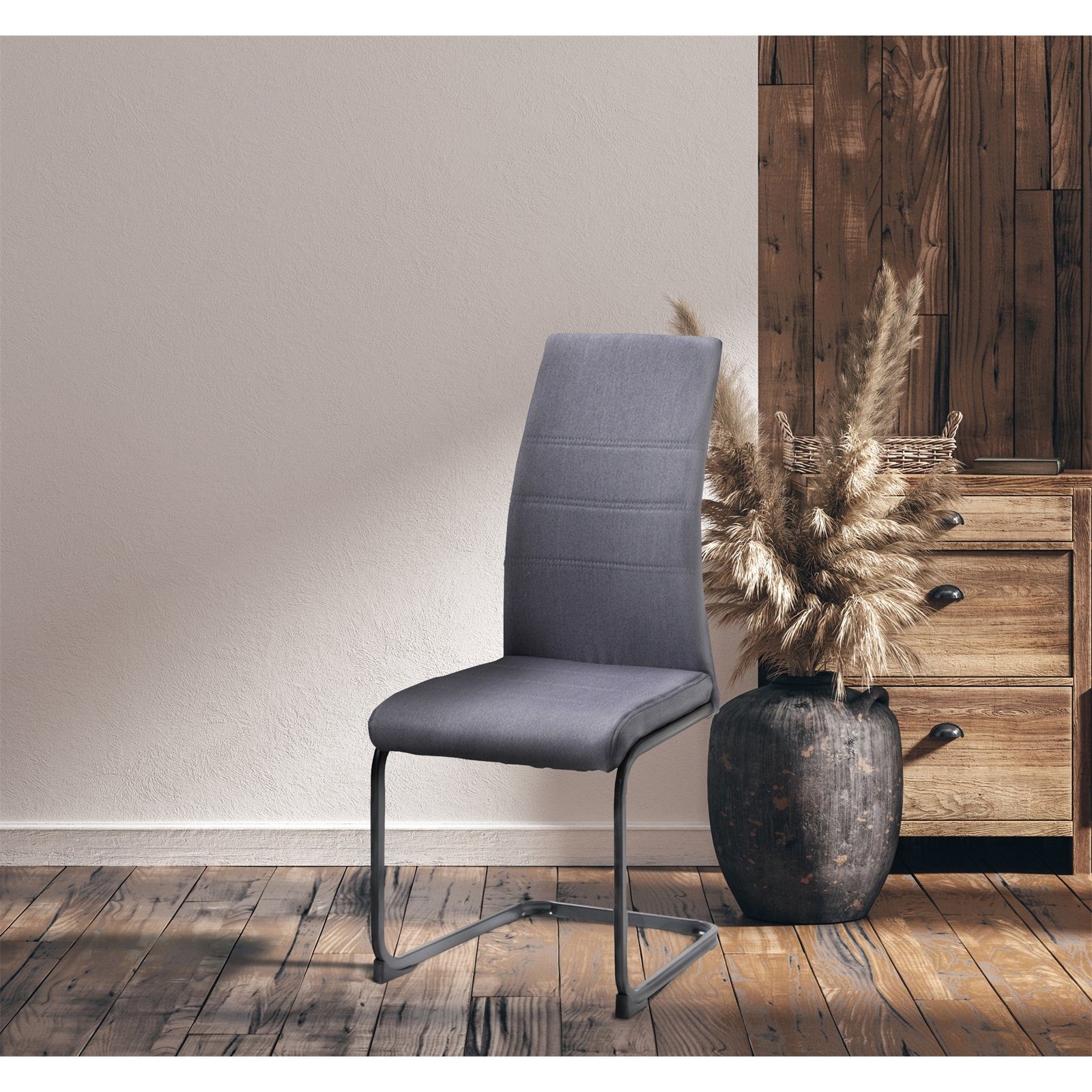 HTI-Living Freischwinger Schwingstuhl SallyP Grau (Set, 4 St), Freischwinge günstig online kaufen