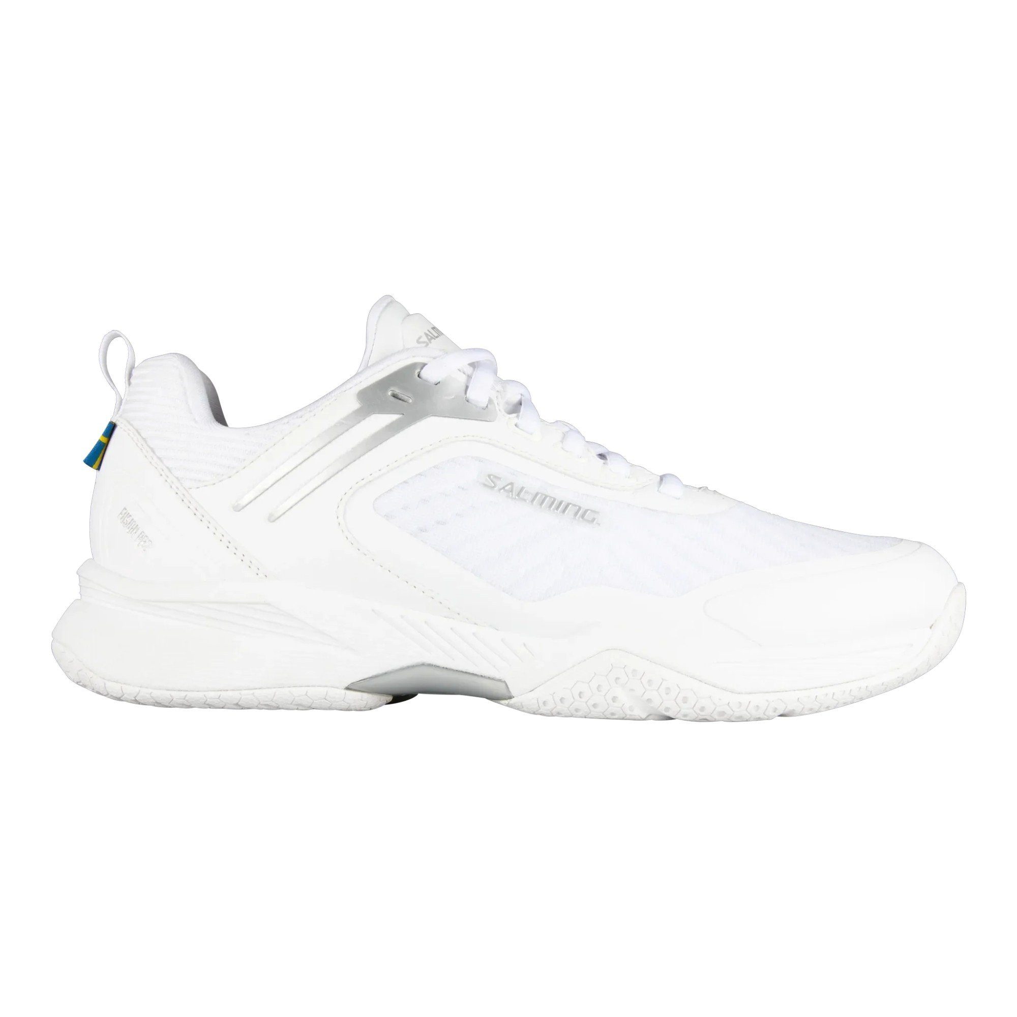 SALMING Hallen-Indoorschuhe Fusion Pro Stabilität 2025 weiss/silber Herren Badmintonschuh