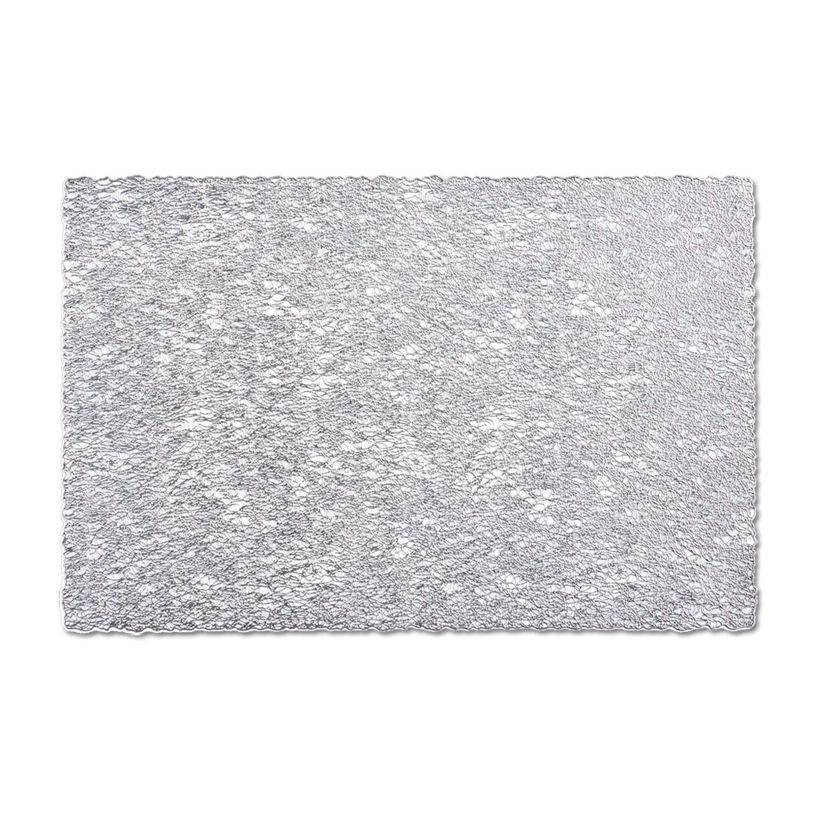 Zeller Present Platzset Weave, (1-St), Kunststoff, silber, 45 x 30 cm (1 Stück)