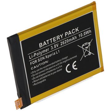 AccuCell Akku passend für Sony XPERIA L1, Li-Polymer, 3,8V, 2620mAh, 10,0Wh, b Akku 2620 mAh (3,8 V)