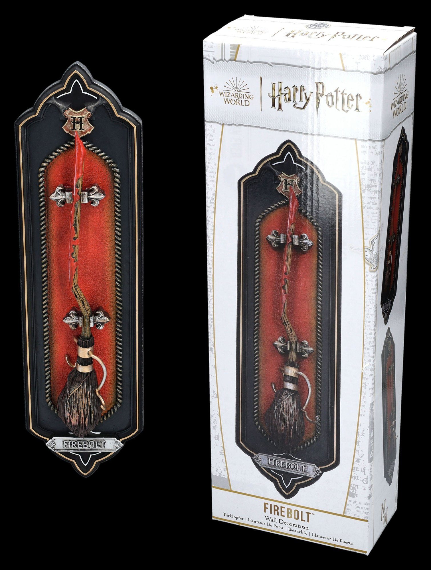 Figuren Shop GmbH Wanddekoobjekt Wandrelief Harry Potter - Besen Feuerblitz - Wanddeko Fantasy