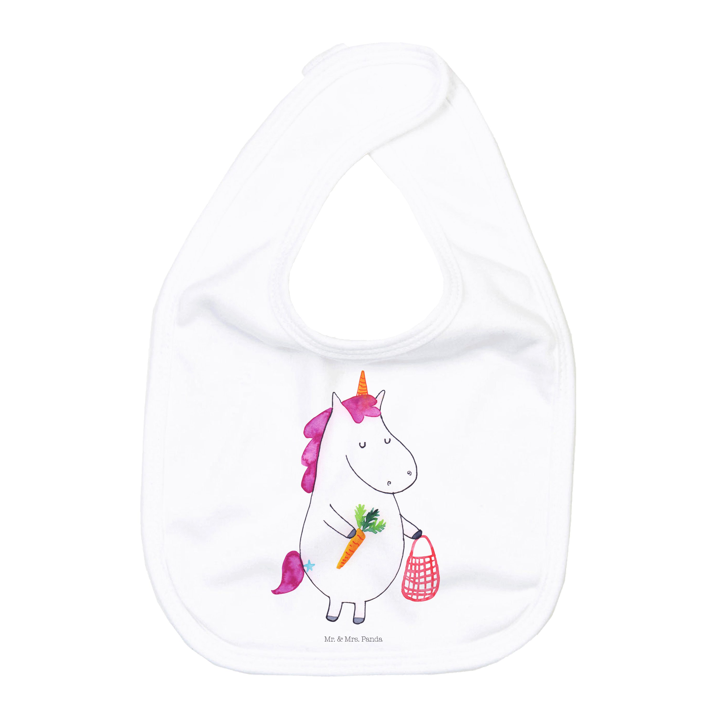 Tragetuch Einhorn Gemüse - Weiß - Geschenk, Wochenmarkt, Einhörner, Baby Lätzch