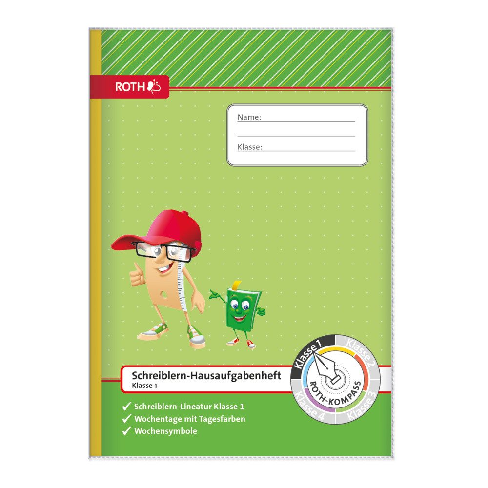 Roth Schulheft Roth Hausaufgabenheft Schreiblernheft 1. Klasse DIN A4