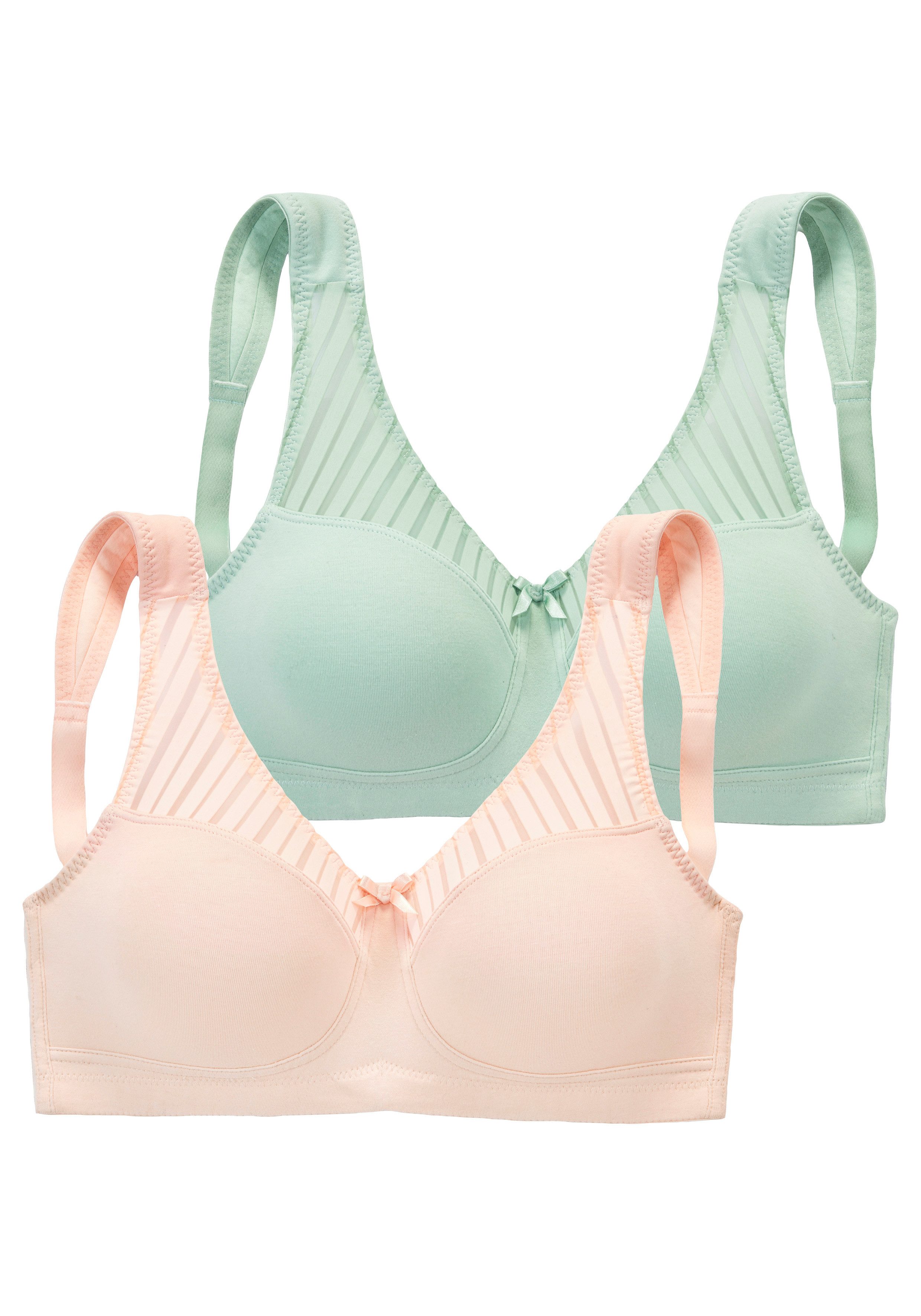 Nuance by Lascana Soft-BH (Packung, 2 Stück) ohne Bügel, Baumwoll-Qualität – auch ideal für große Größen