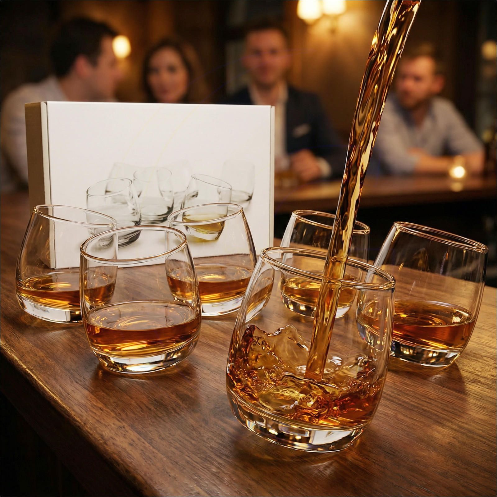 Gravidus Whiskyglas 6 x Bar Rocking Whisky Glas 200 ml