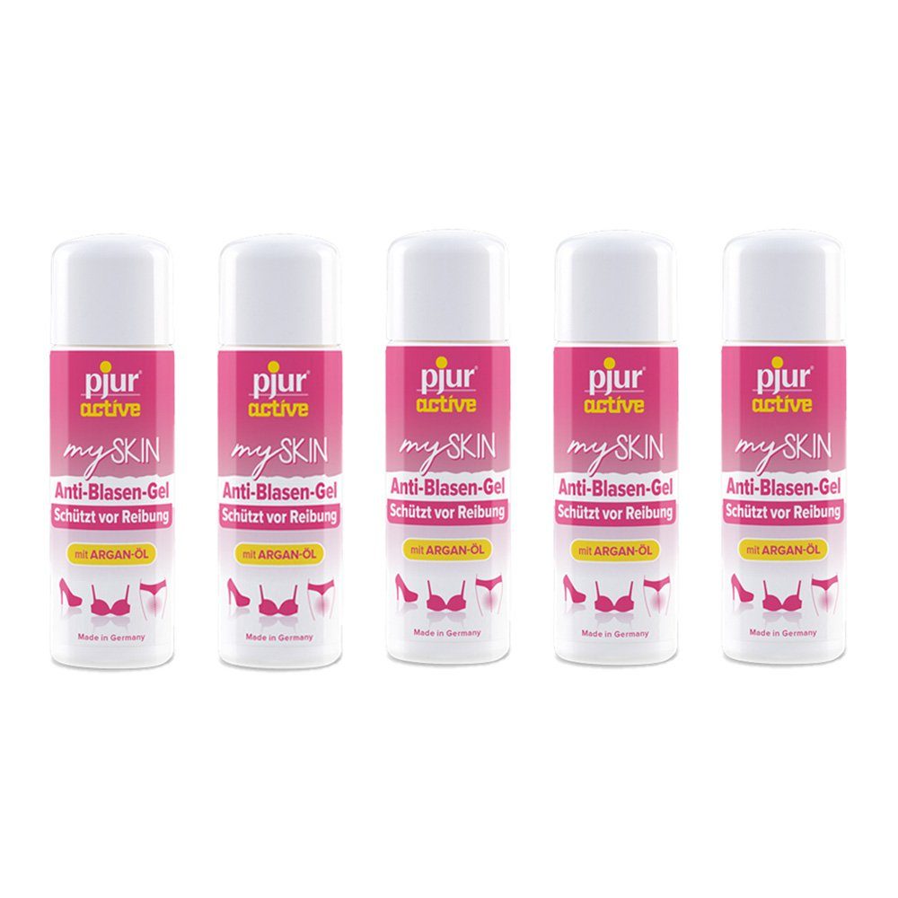 pjur Hautpflegegel pjuractive mySKIN 5x 30ml - Anti-Blasen-Gel, gegen Reibung, mit Arganöl und Vitamin E - Vegan - Made in Germany