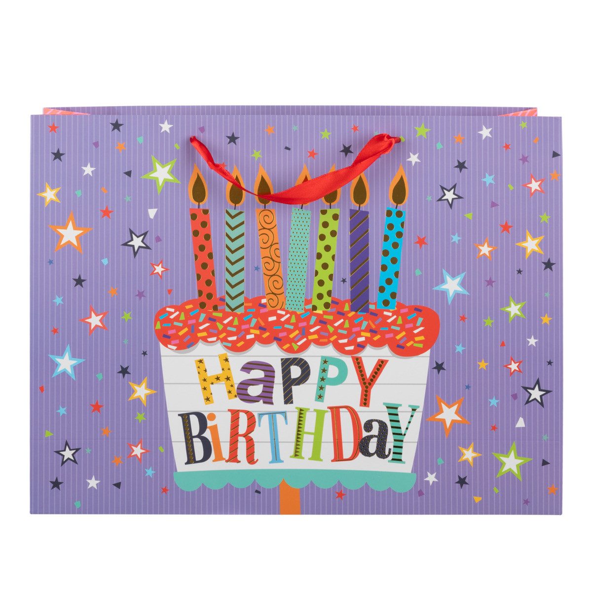 Idena Tragetasche Geschenktasche - Geburtstag, Kerzen, Landscape, 37 x 28,5 x 10,6 cm