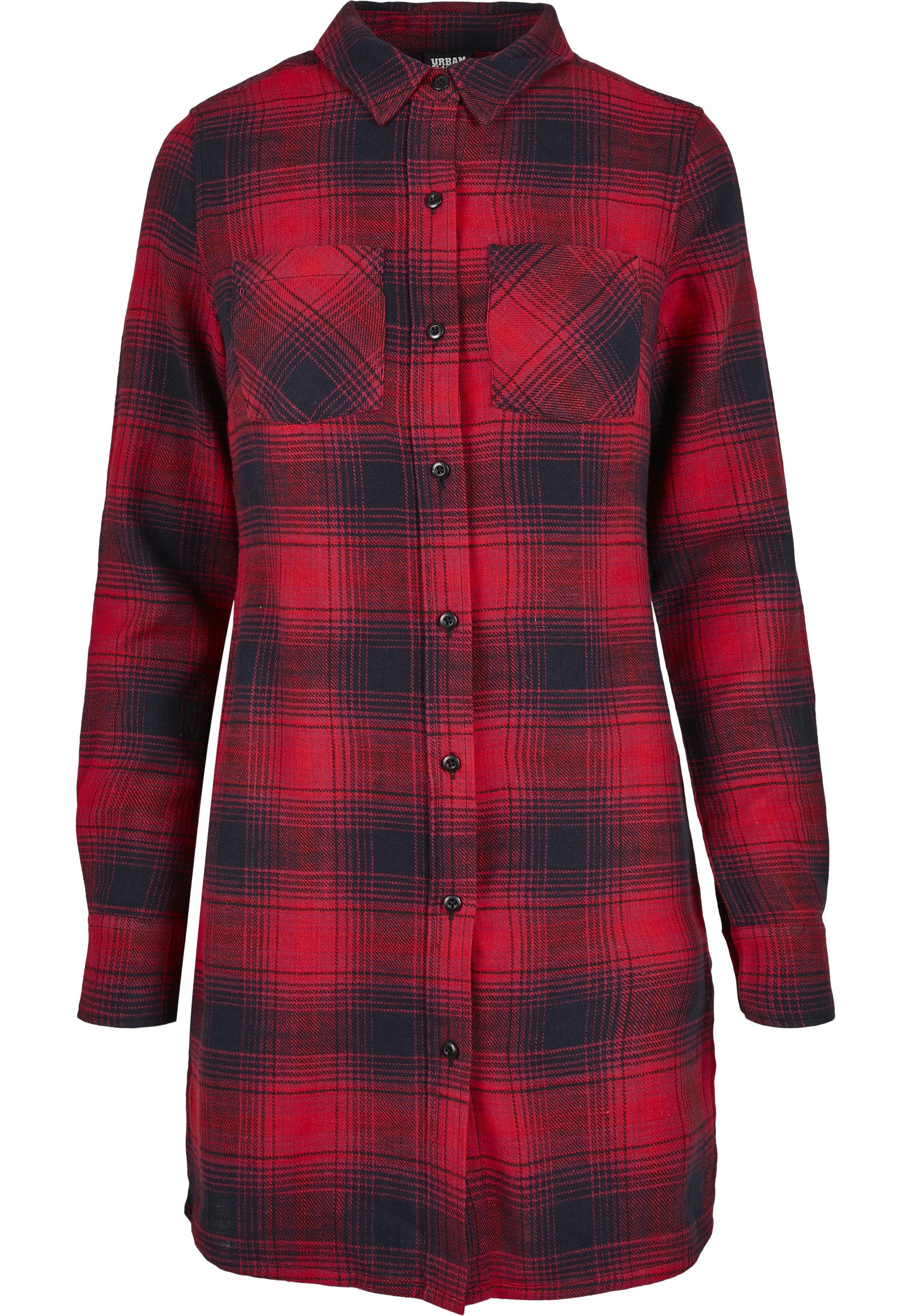 URBAN CLASSICS A-Linien-Kleid Urban Classics Damen Ladies Check Shirt Dress (1-tlg)