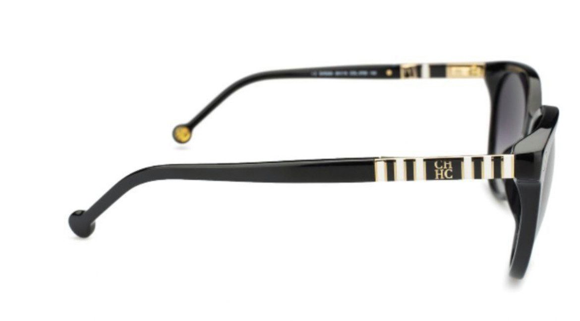 Carolina Herrera Sonnenbrille Damen Brille Retro Iconic SHE829 0700 Verlaufsgläser bieten starken Blendschutz ohne Farbverfälschung