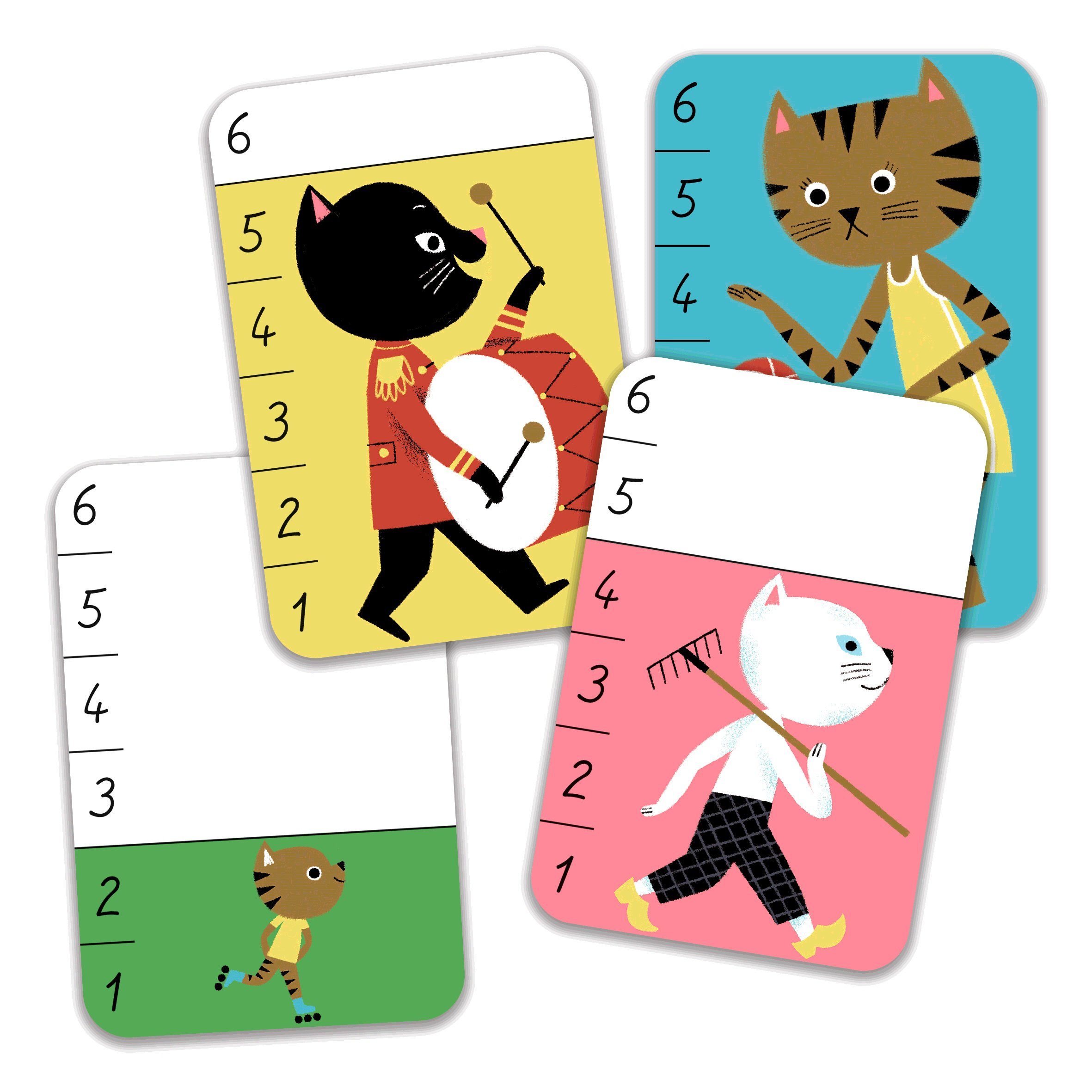 DJECO Spiel Bata - Miaou Stichspiel für die ganz Kleinen mit lustigen Kätzchen