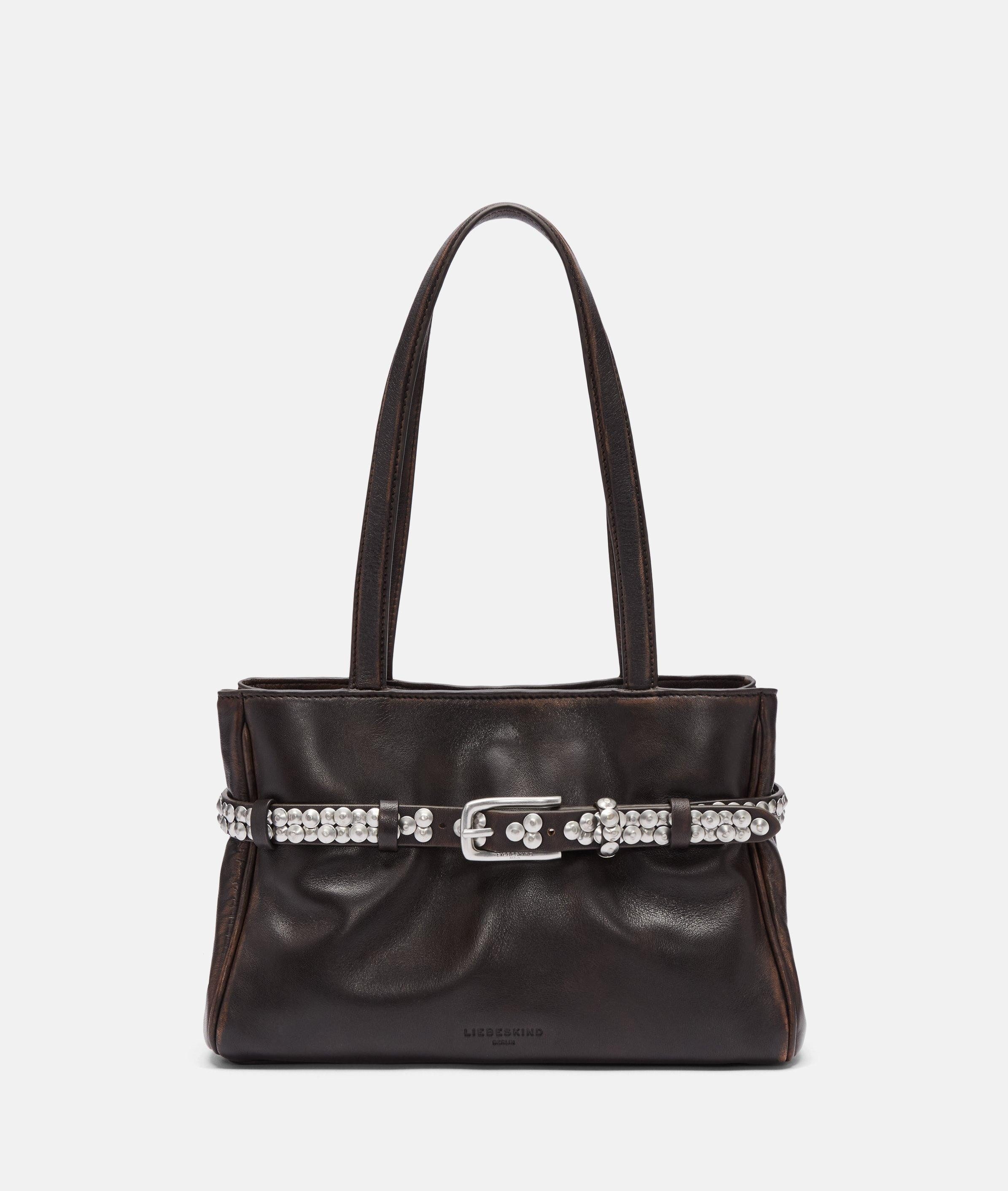 Liebeskind Berlin Schultertasche Satchel, Geräumige Schultertasche aus Lammleder