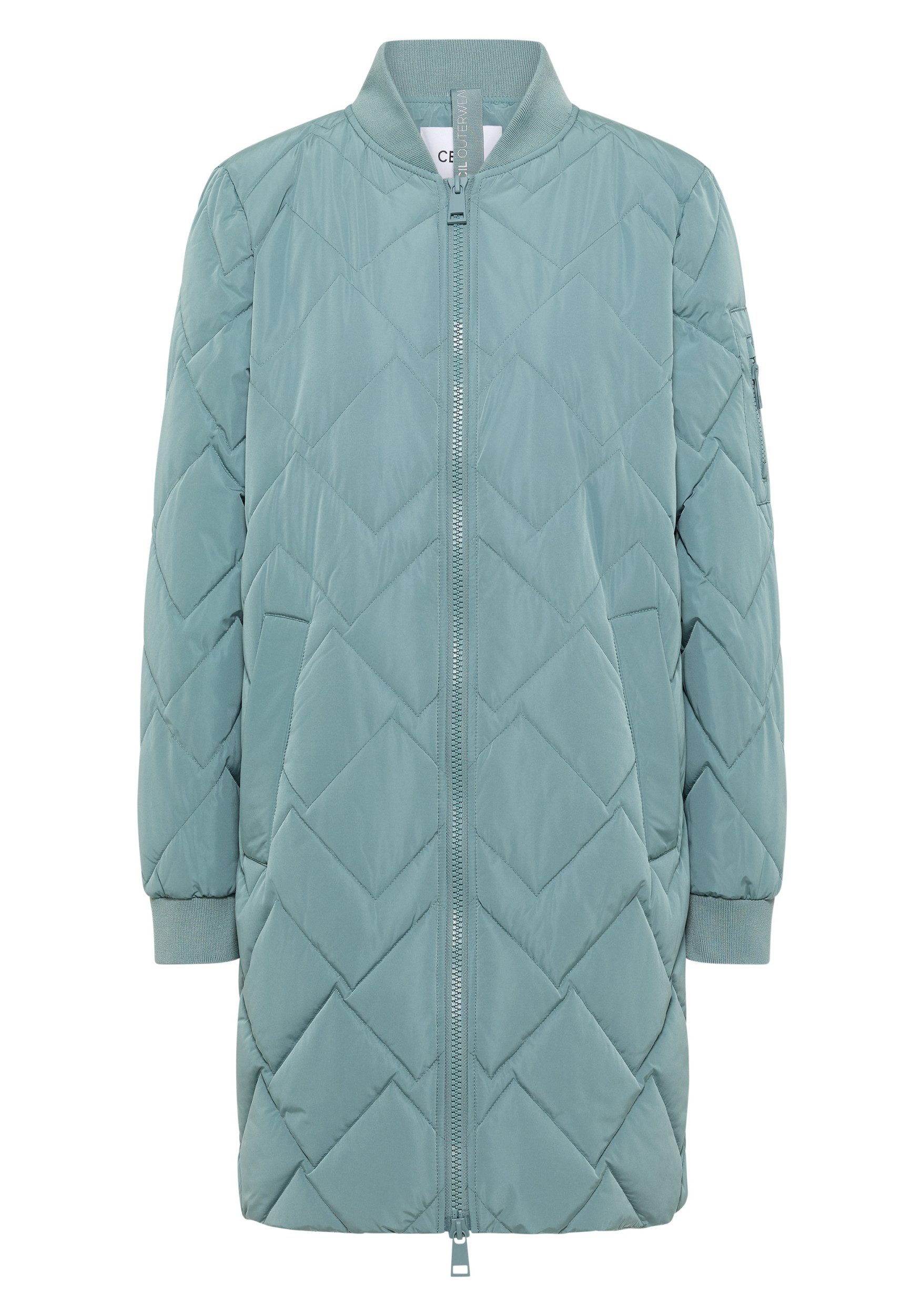 CECIL Blusenblazer Long Blouson Coat ice hill green günstig online kaufen