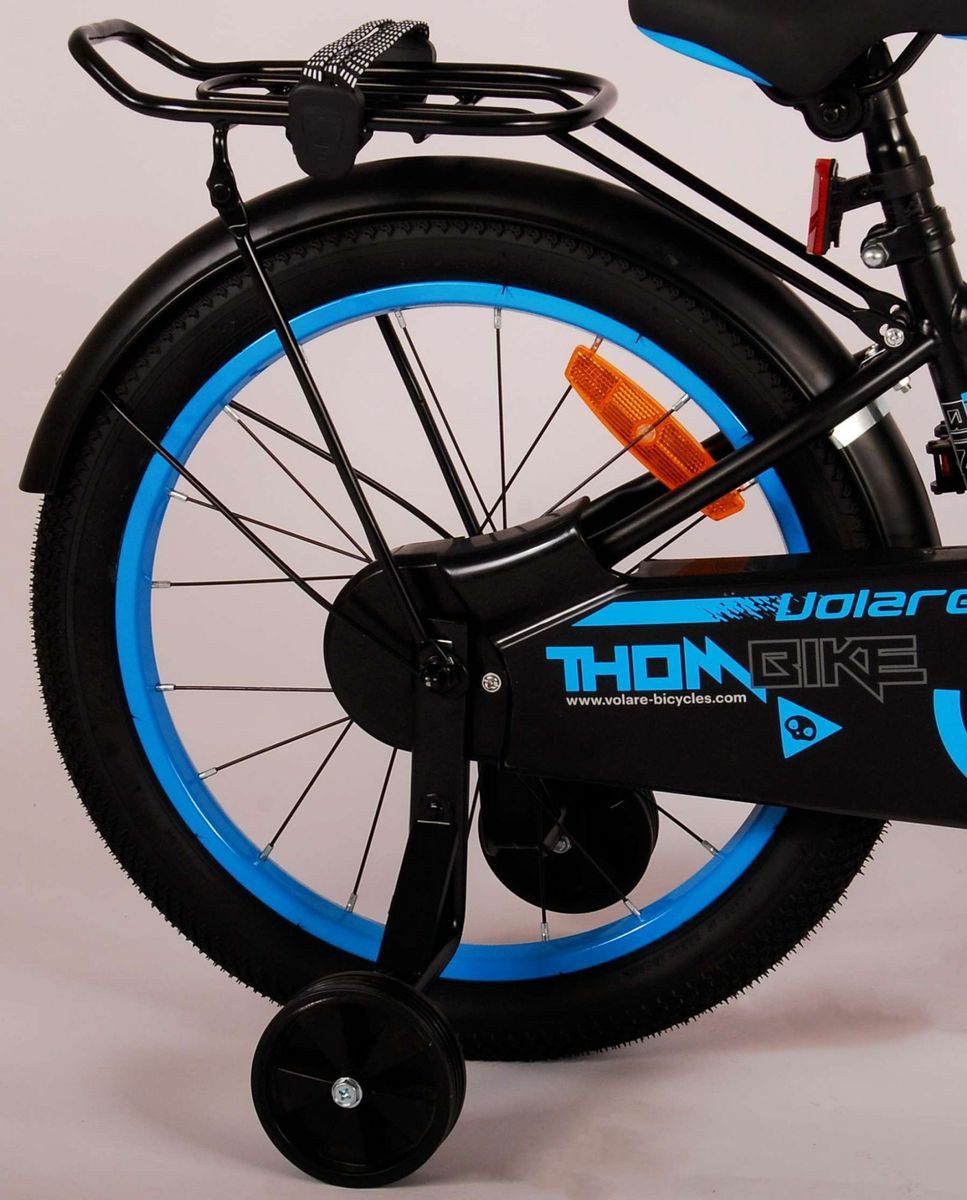 Volare Kinderfahrrad 18 ZOLL Kinder Jungen Fahrrad Kinderfahrrad Bike Rad TB Blau 21790, Rücktriit, Gepäckträger, Seitenständer, Stützräder