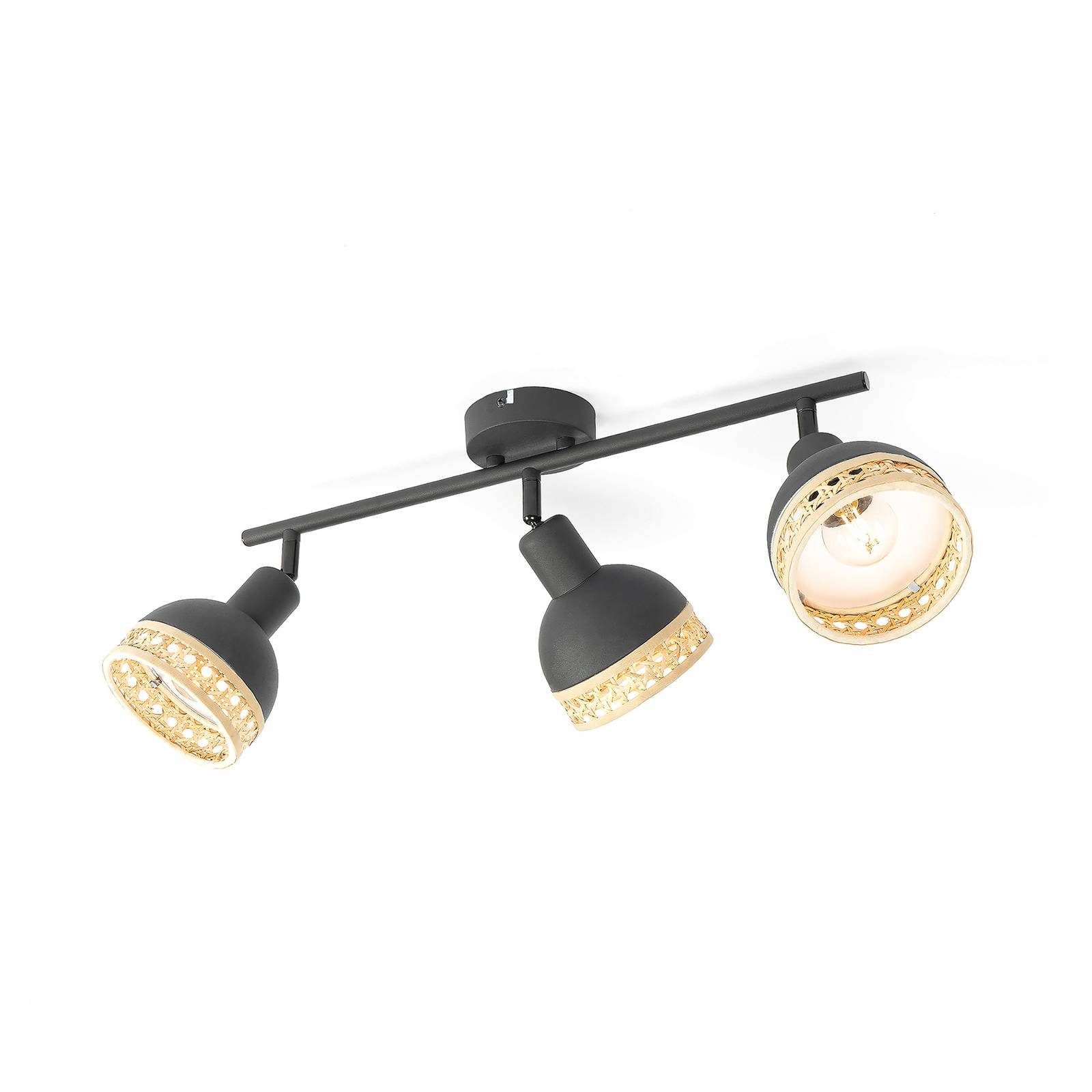 Lindby Deckenstrahler Lonnaris, Metall, Schwarz IP20, 3 x 10 W LED