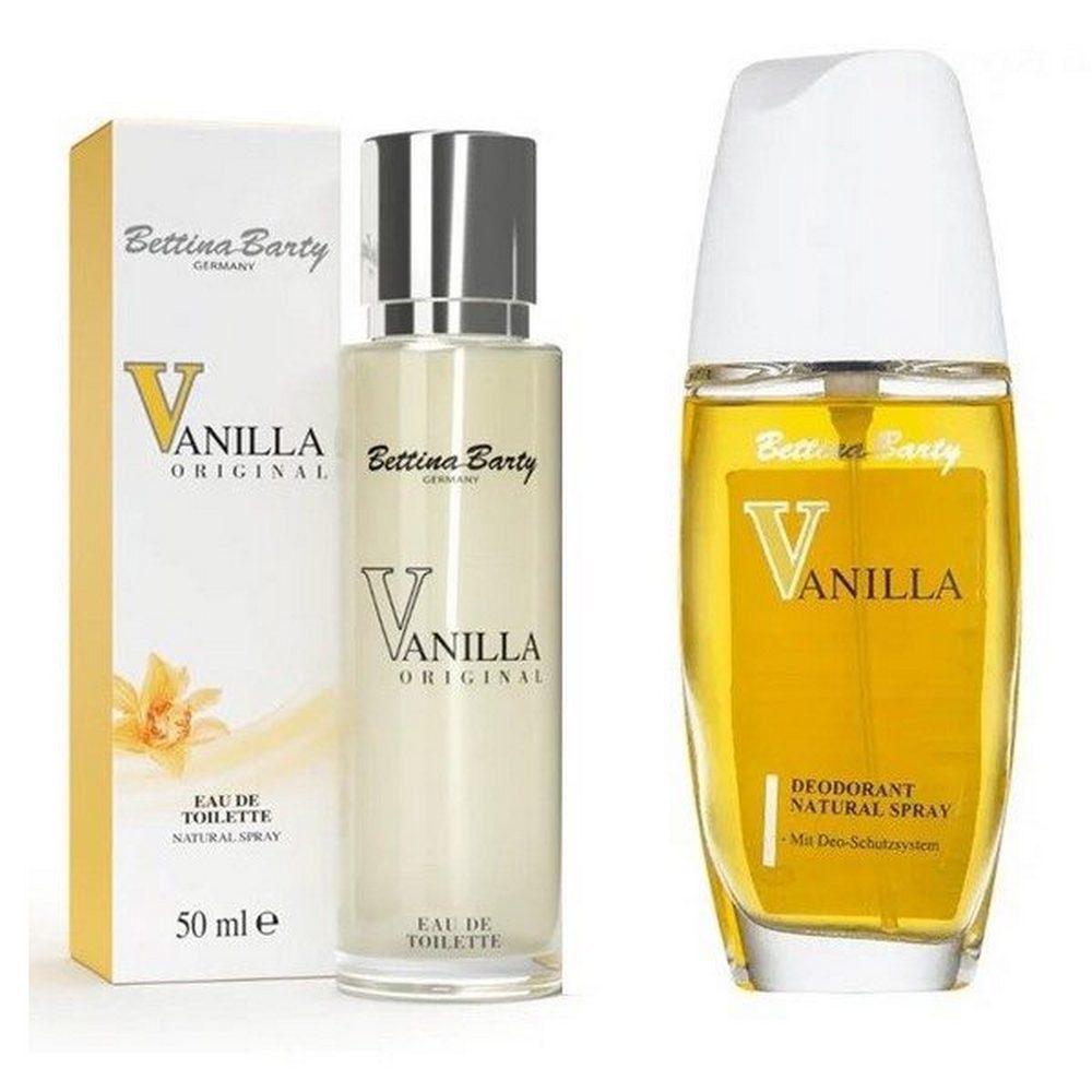 Bettina Barty Eau de Toilette Vanilla EDT Spray 50 ml & Deodorant Natural Spray 75ml, EdT