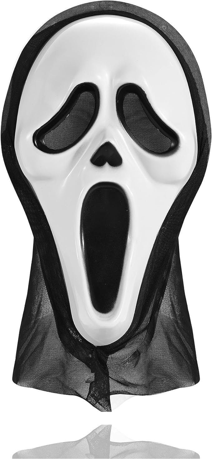 Kostümheld® Verkleidungsmaske Scream Maske - Ghostmaske für Herren & Damen  als Kostüm für Halloween