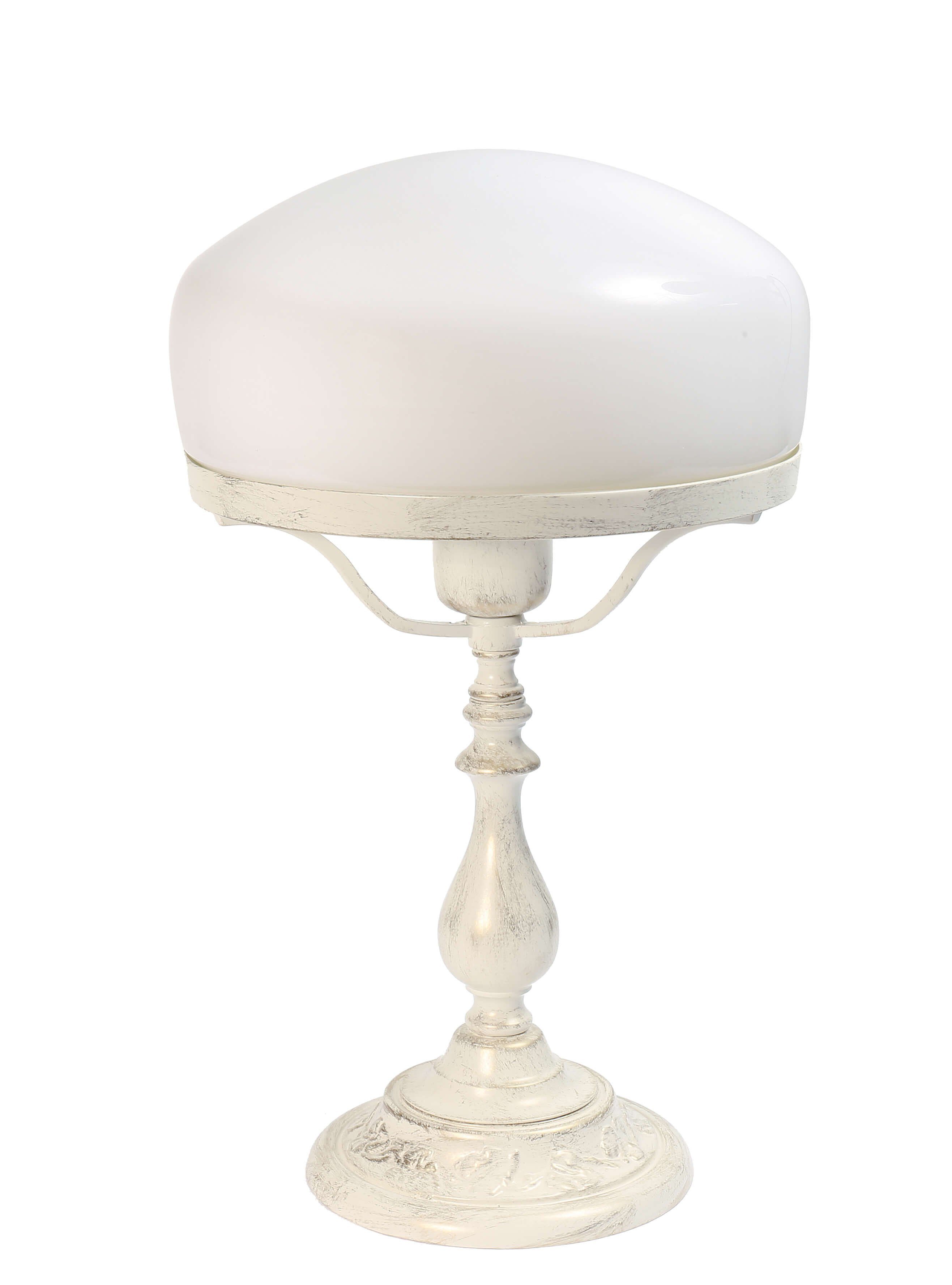 TABLE Elfenbeinfarben Schlafzimmer Shabby LAMP, ohne Leuchtmittel, Licht-Erlebnisse Nachttischlampe E27 Tischlampe Wohnzimmer