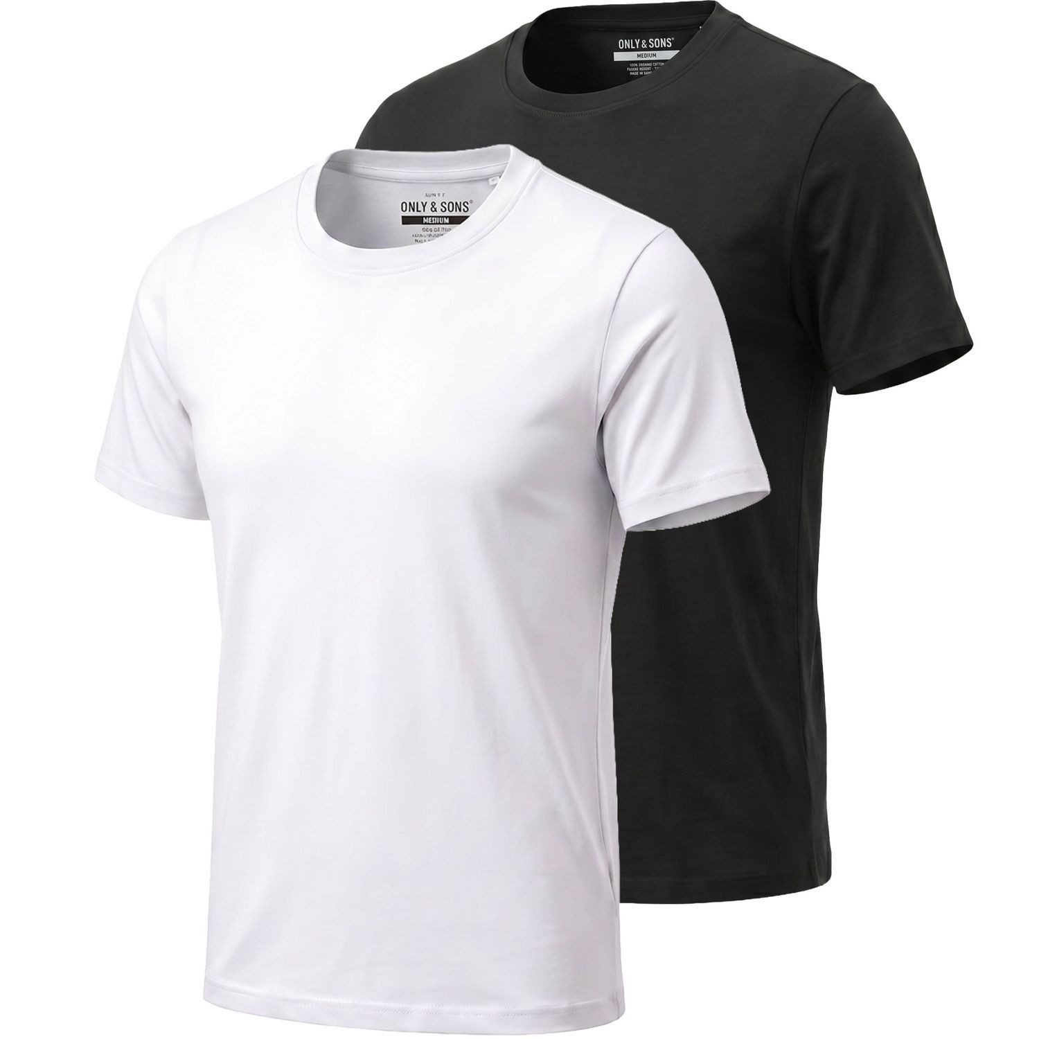 ONLY & SONS T-Shirt ONSMAX (Set) zeitloses Basic-T-Shirt, normal geschnitten im 2er Sparpack