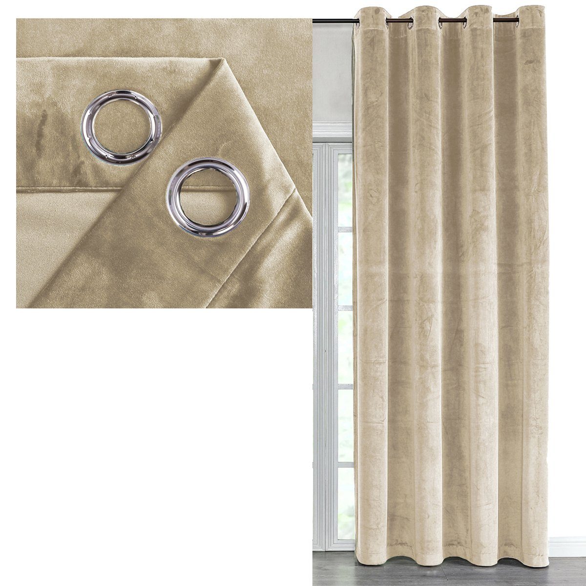 Vorhang SAMT Vorhang Ösen Verdunkelungsvorhang abdunkelnd (1 St), Ösen, abd günstig online kaufen