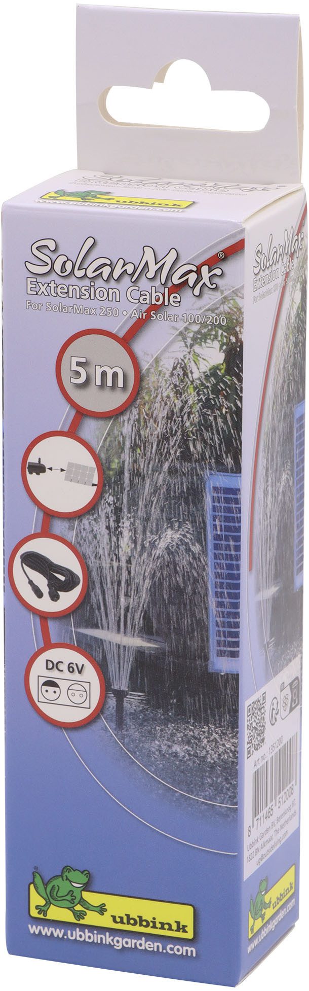 Ubbink Verlängerungskabel, (500 cm), Kompatibel mit Air Solar 100, 200 und SolarMax 250