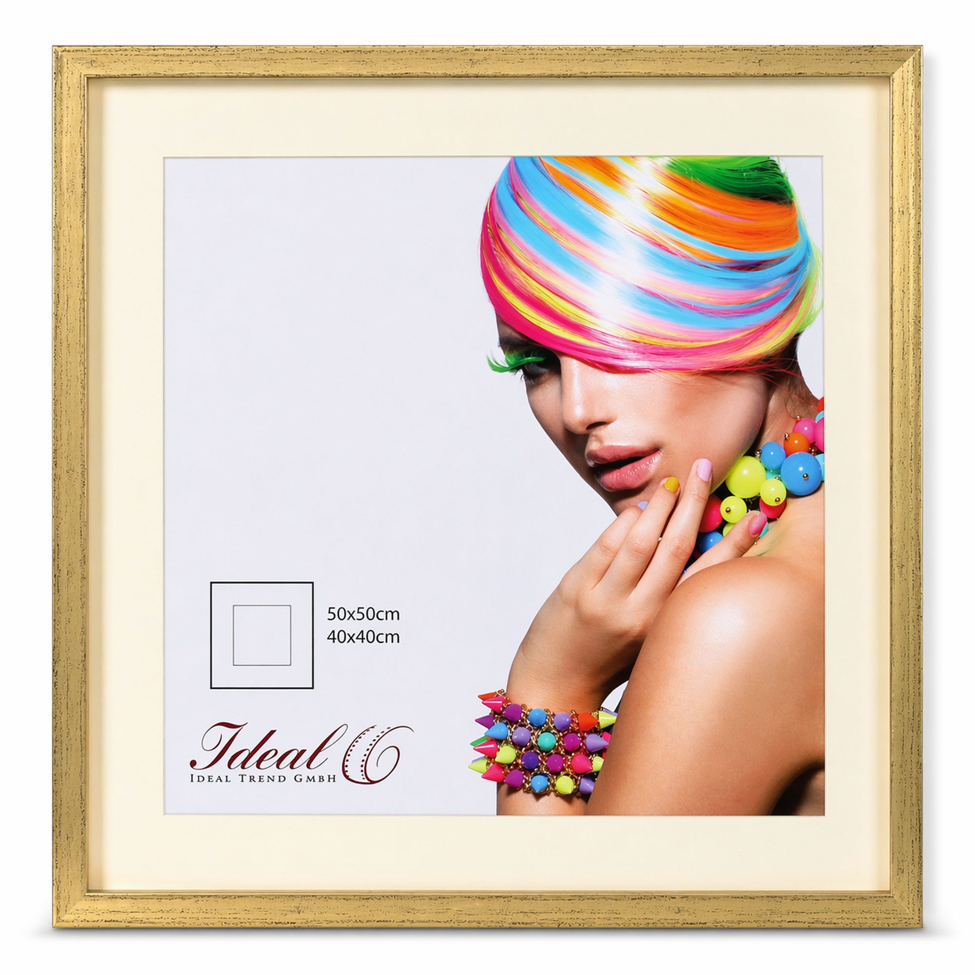 IDEAL TREND Bilderrahmen 3D Objektrahmen Holz Bilderrahmen quadratisch Wanddeko Collage Poster, für 1 Bilder (1 St), Natürliche Holzmaserung sichtbar, leichte Farbabweichungen möglich