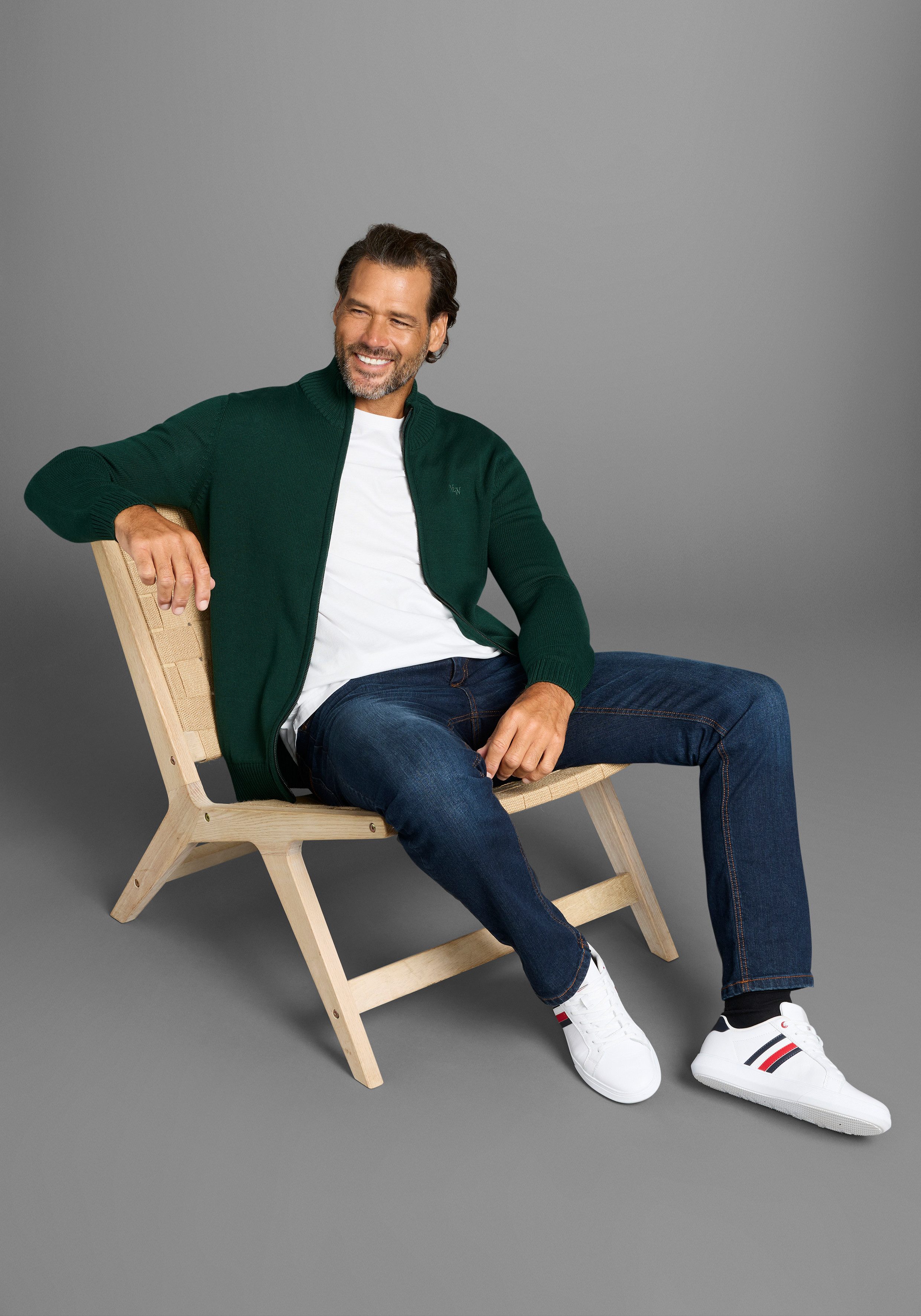 Man's World Strickjacke neue Farben! aus Baumwollmischung