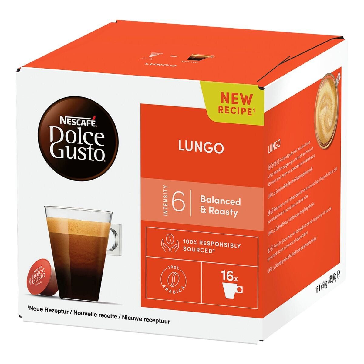 NESCAFE Kaffee Dolce Gusto® Lungo, 3x 16 Kapseln