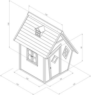 Sunny Spielhaus Cabin, BxTxH: 127x102x164 cm