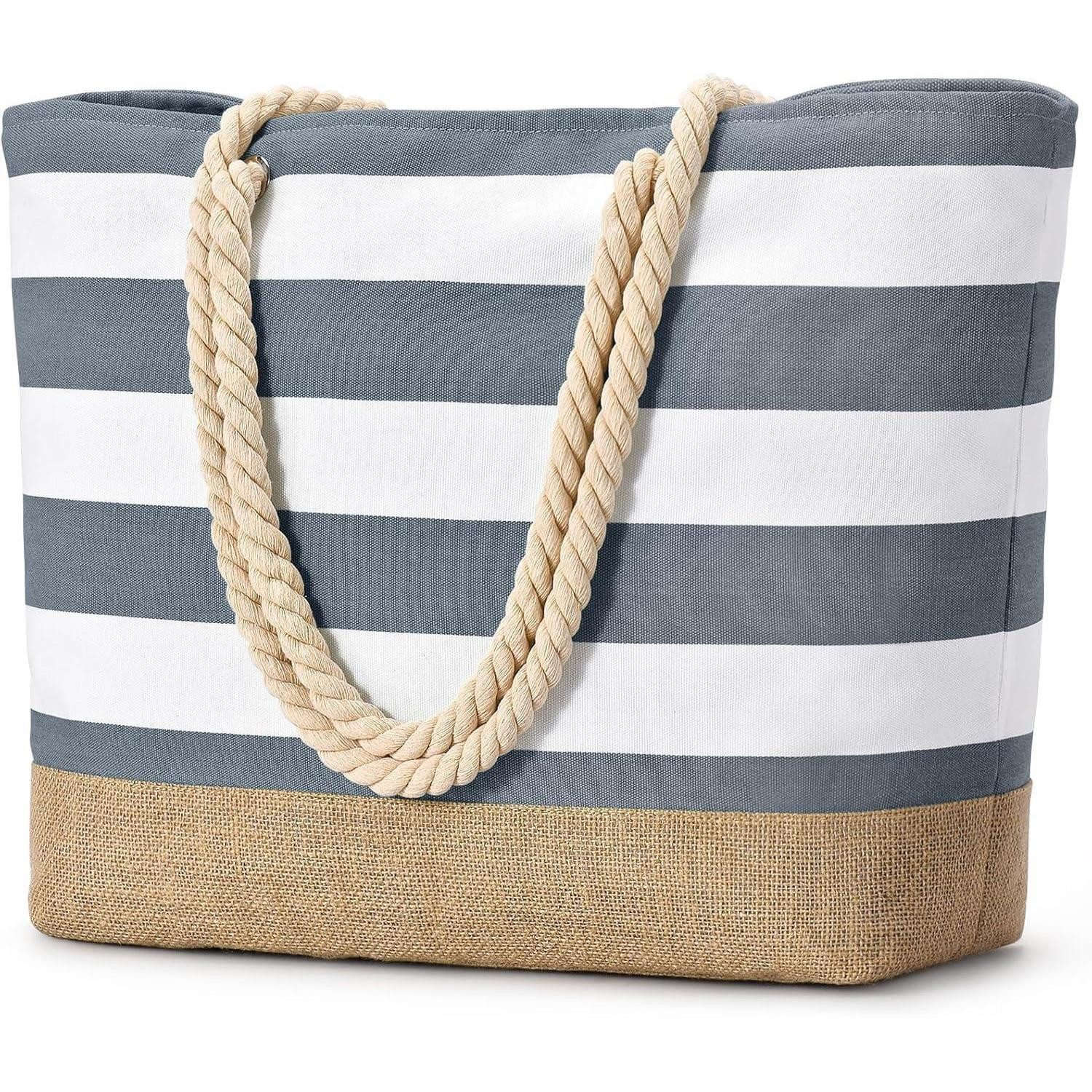 XL-Strandtasche Strandtasche XXL Damen Shopper Badetasche Wasserdicht Faltbarer