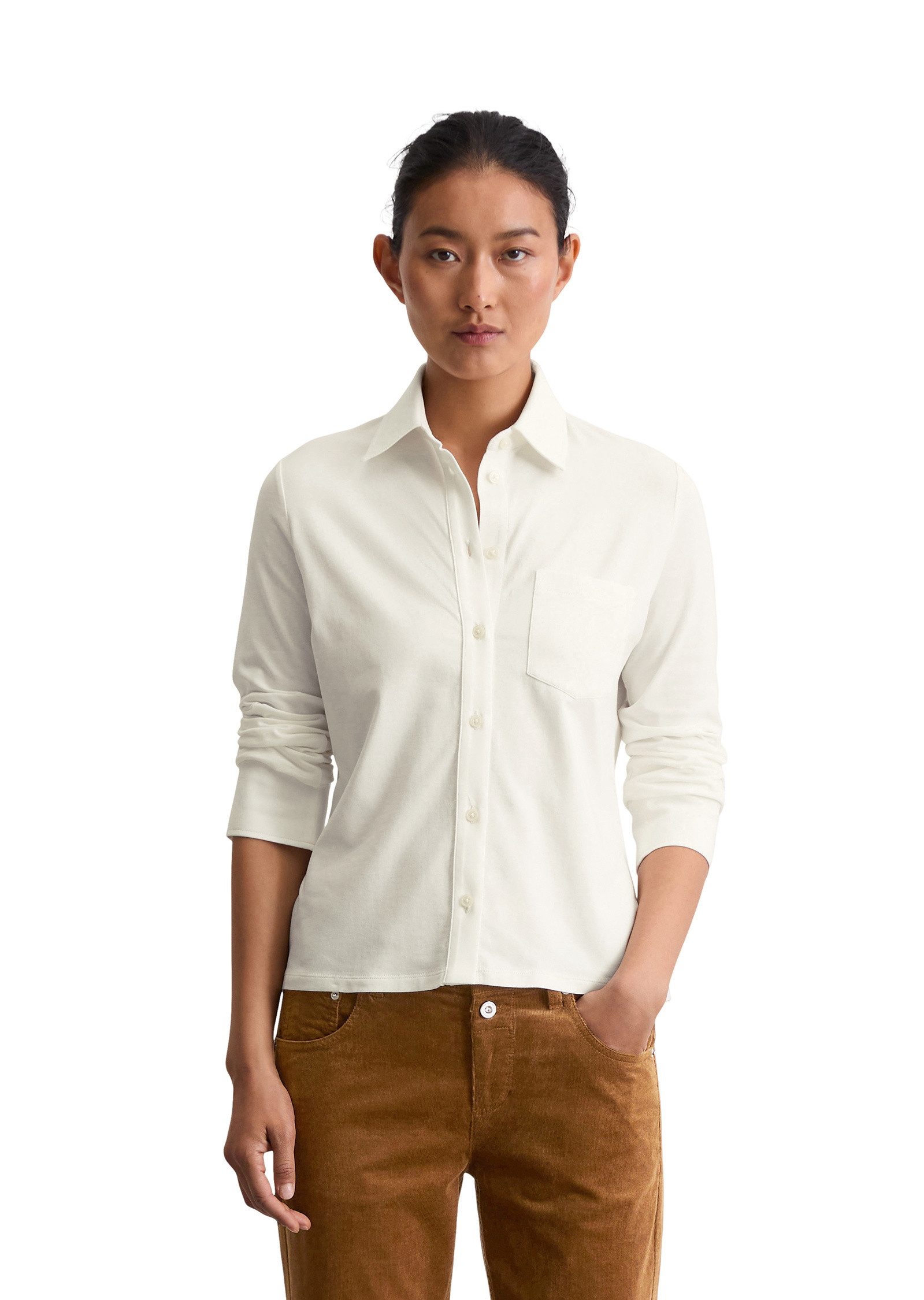 Marc O'Polo Blusenshirt aus Organic-Cotton-Stretch günstig online kaufen