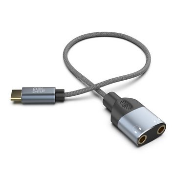 JAMEGA USB Typ C auf 2x 3,5mm Klinke Buchse Aux Splitter Klinken Adapter USB-Adapter