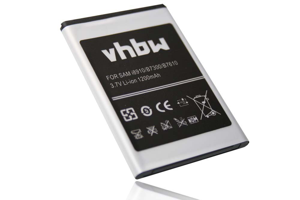 vhbw kompatibel mit Samsung Intercept R880, M910 Smartphone-Akku Li-Ion 1200 mAh (3,7 V)